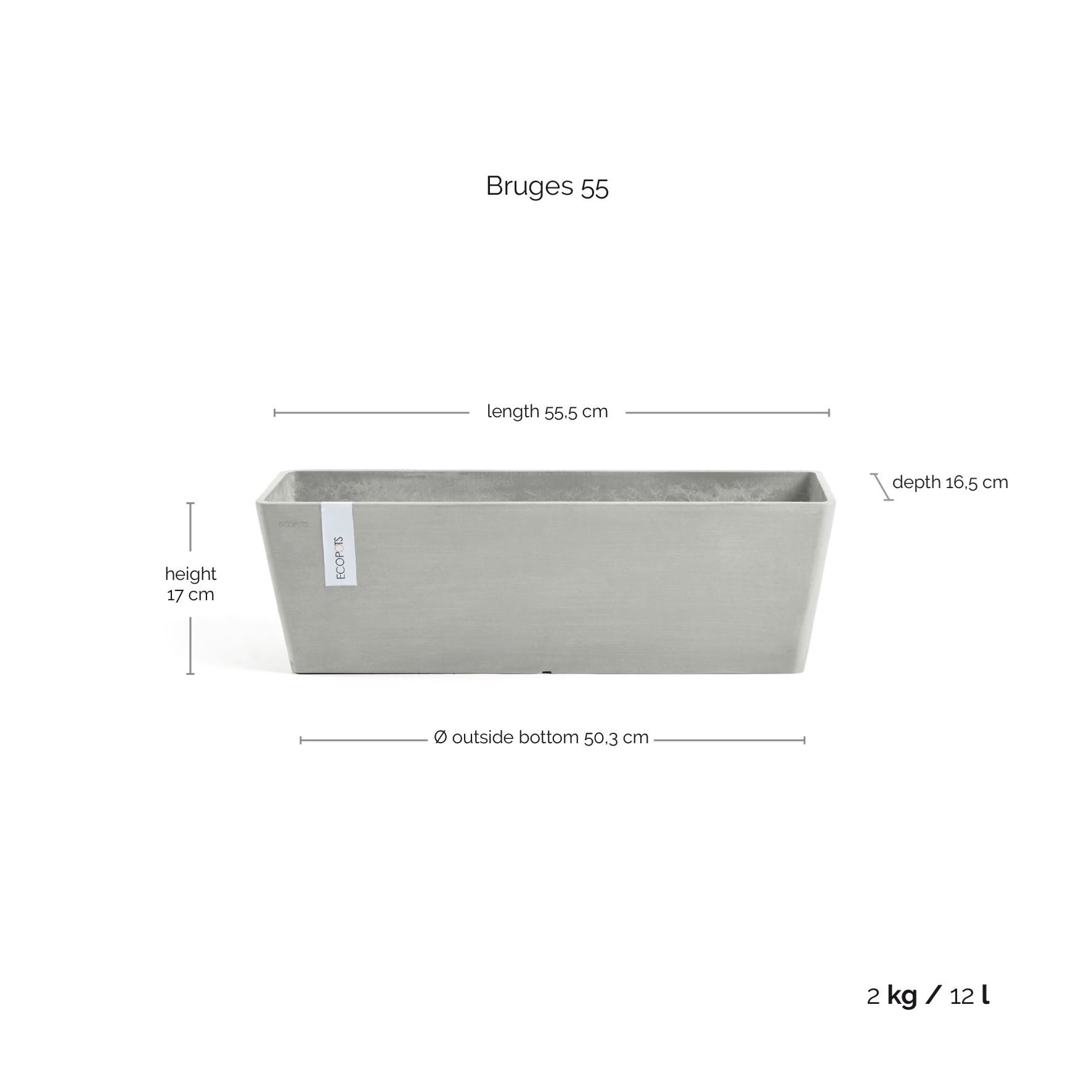 Ecopots-bruges-white-grey-LBH-55x17x17-cm