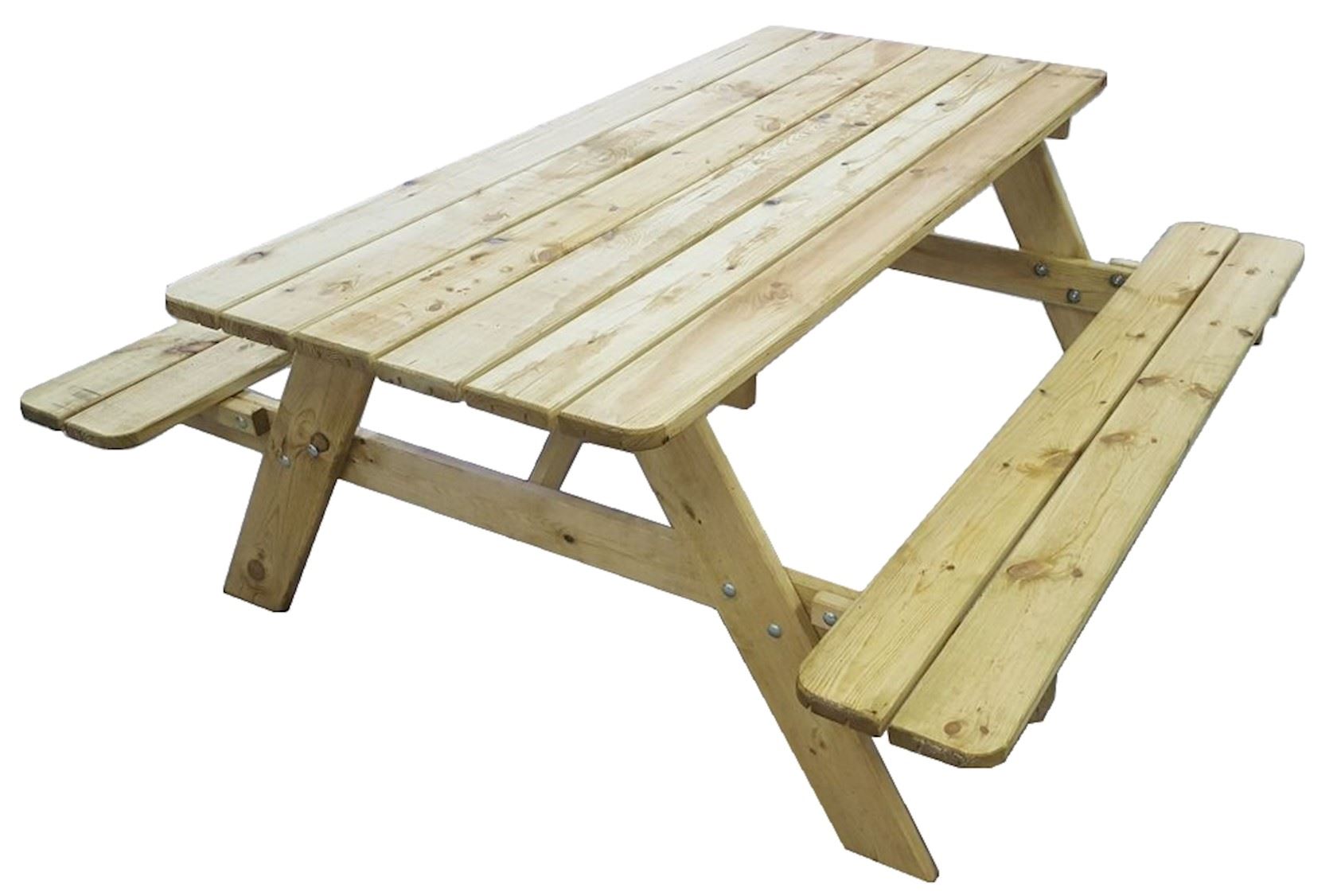 Picnic table - bench for 4 people - 150 x 150 x 67cm - impregnated wood