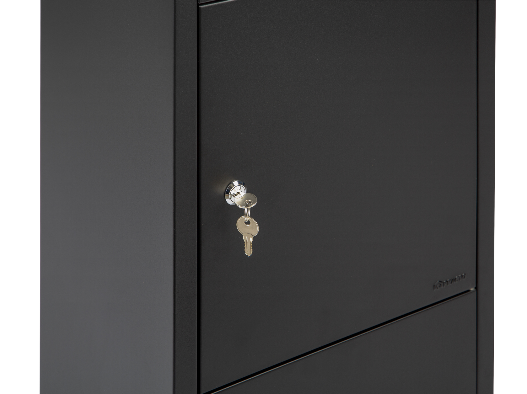 Practo Garden parcel letterbox Dortmund matte black - With cylinder lock