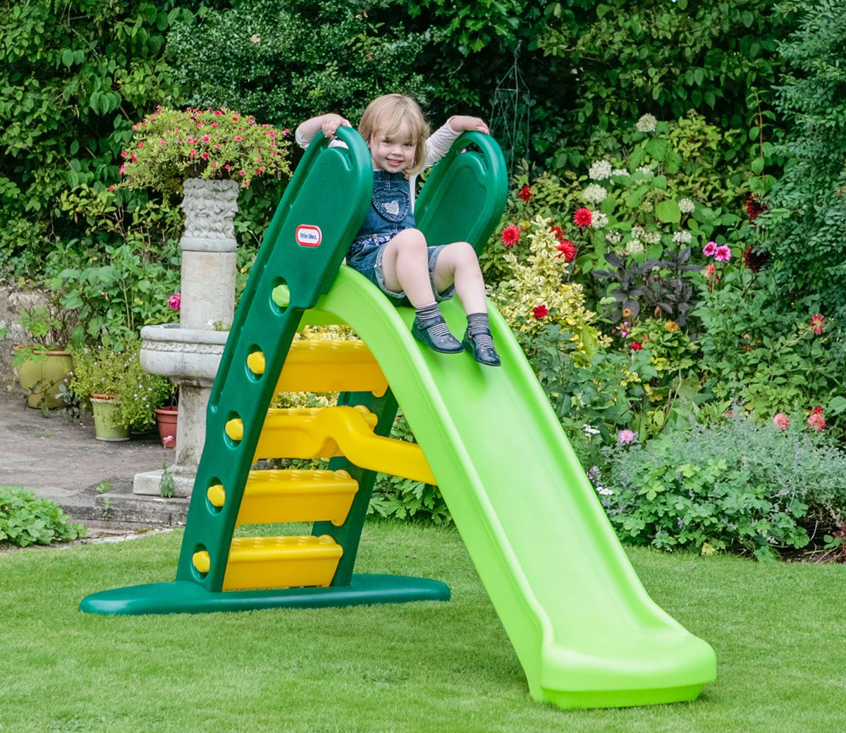 Little-Tikes-glijbaan-Giant-slide-Evergreen-125cm-hoog-groen-geel