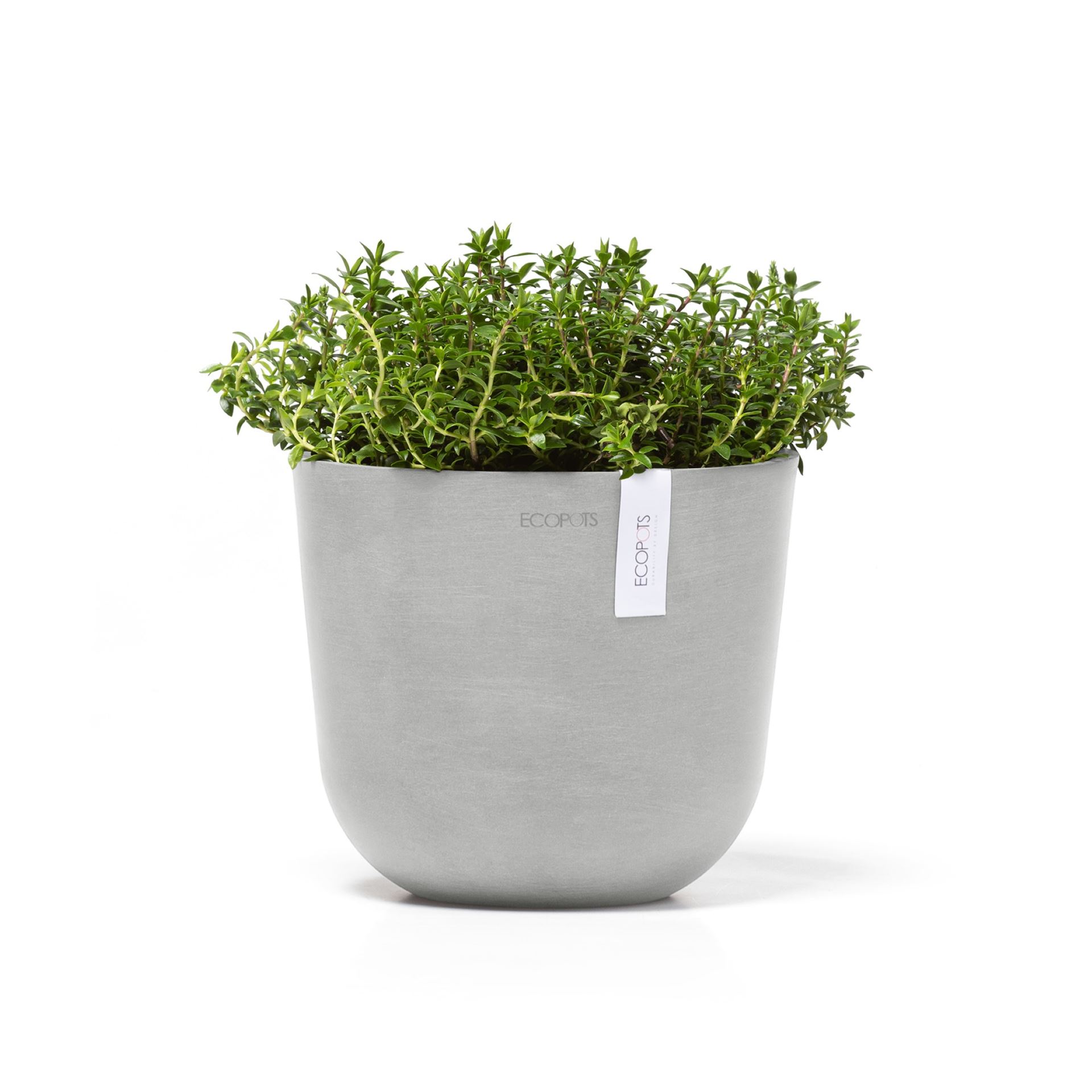 Ecopots-oslo-mini-white-grey-19-cm-H16-5-cm