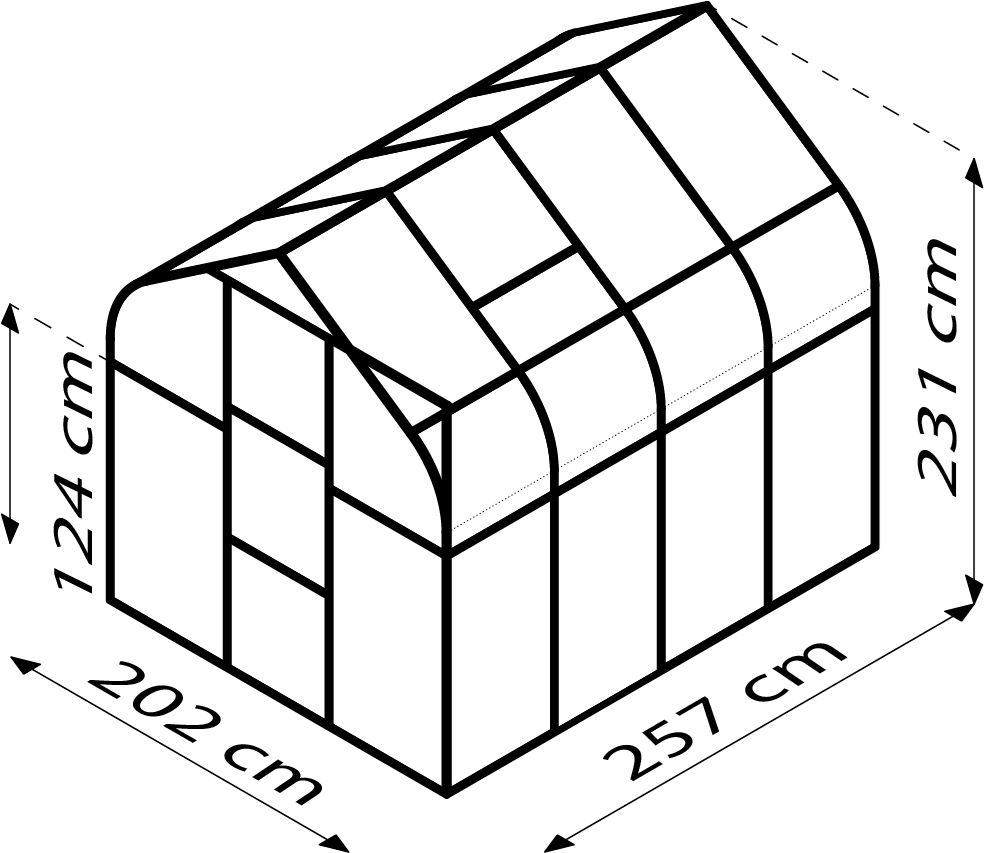 Orion-5000-ESG-3mm-zwart-Glazen-serre-veiligheidsglas-Vrijstaand-B254-4-x-L192-2-x-H231-cm