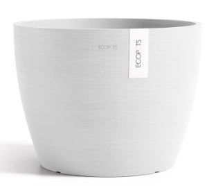Ecopots flowerpot Stockholm 40 - Round - Pure White - Ø40 x H30 cm