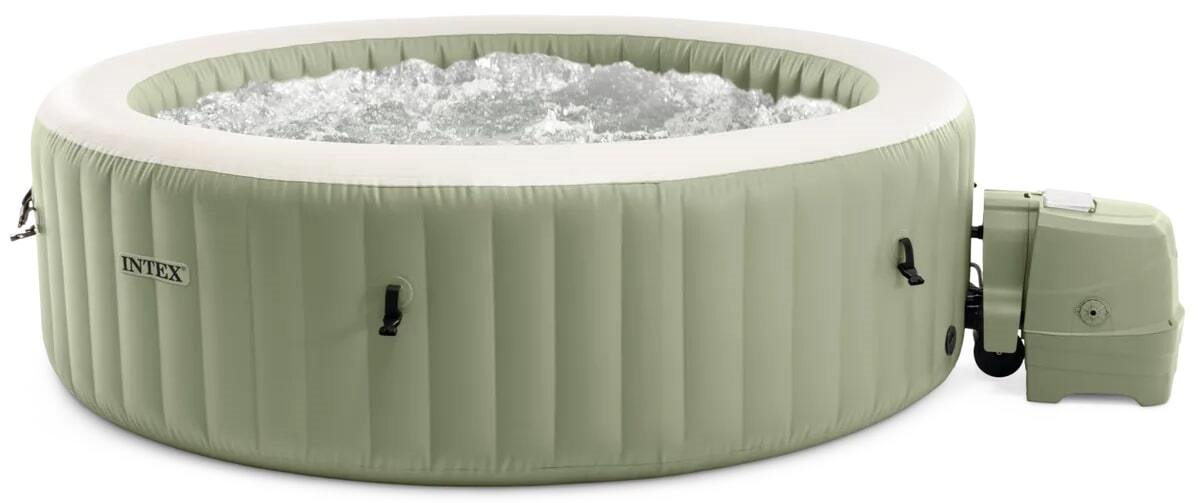 Intex PureSpa Bubble Massage - 6 Persoons - Olijfgroen - Ø 216 cm