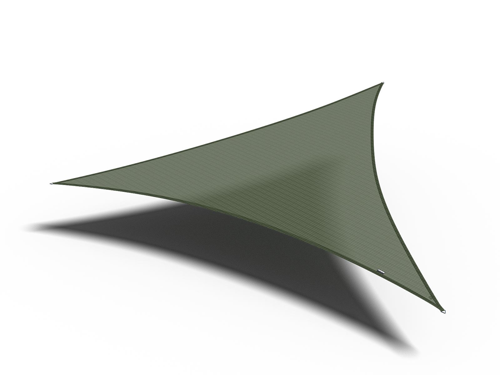 Platinum schaduwdoek Coolfit L500 x B500 x H500 cm - Olijfgroene driehoekig schaduwdoek - HDPE 285 gr/m²