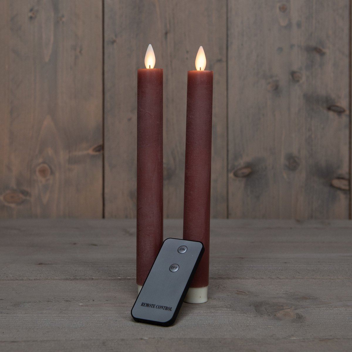 Dinerkaars-Rustiek-H23cm-2stuks-roze