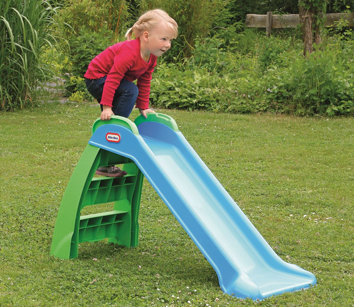 Little-Tikes-glijbaan-first-slide-70cm-hoog-blauw-groen