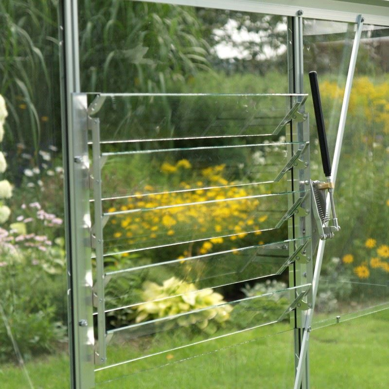 Vitavia louvre-raam met veiligheidsglas - Aluminium - Geschikt voor Vitavia Comet / Venus / Planet / Apollo / Meridian / Uranus / Jupiter / Olymp / Diana (excl. raamopener)