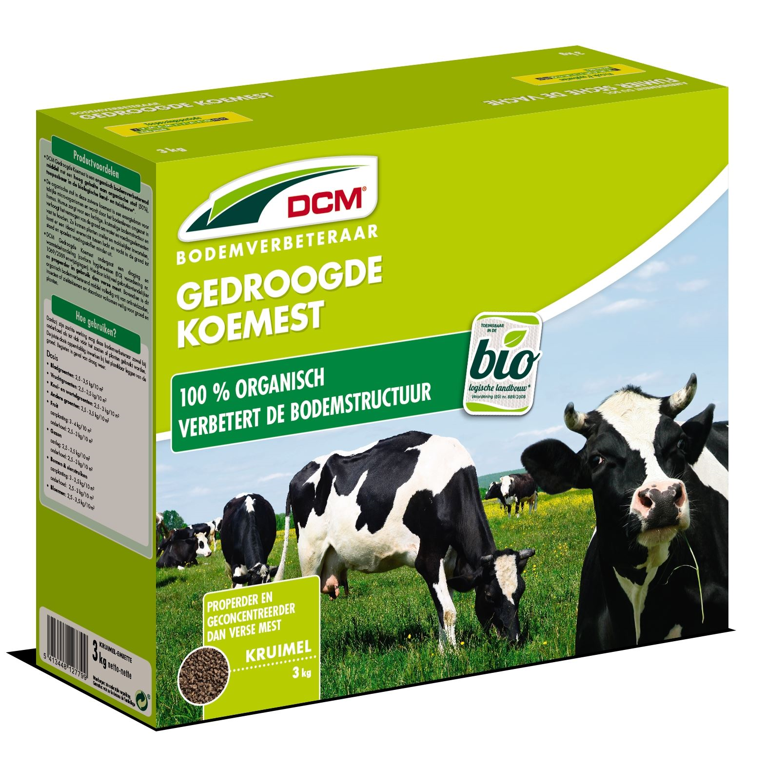 DCM fumier de vache séché - 3kg - Bio