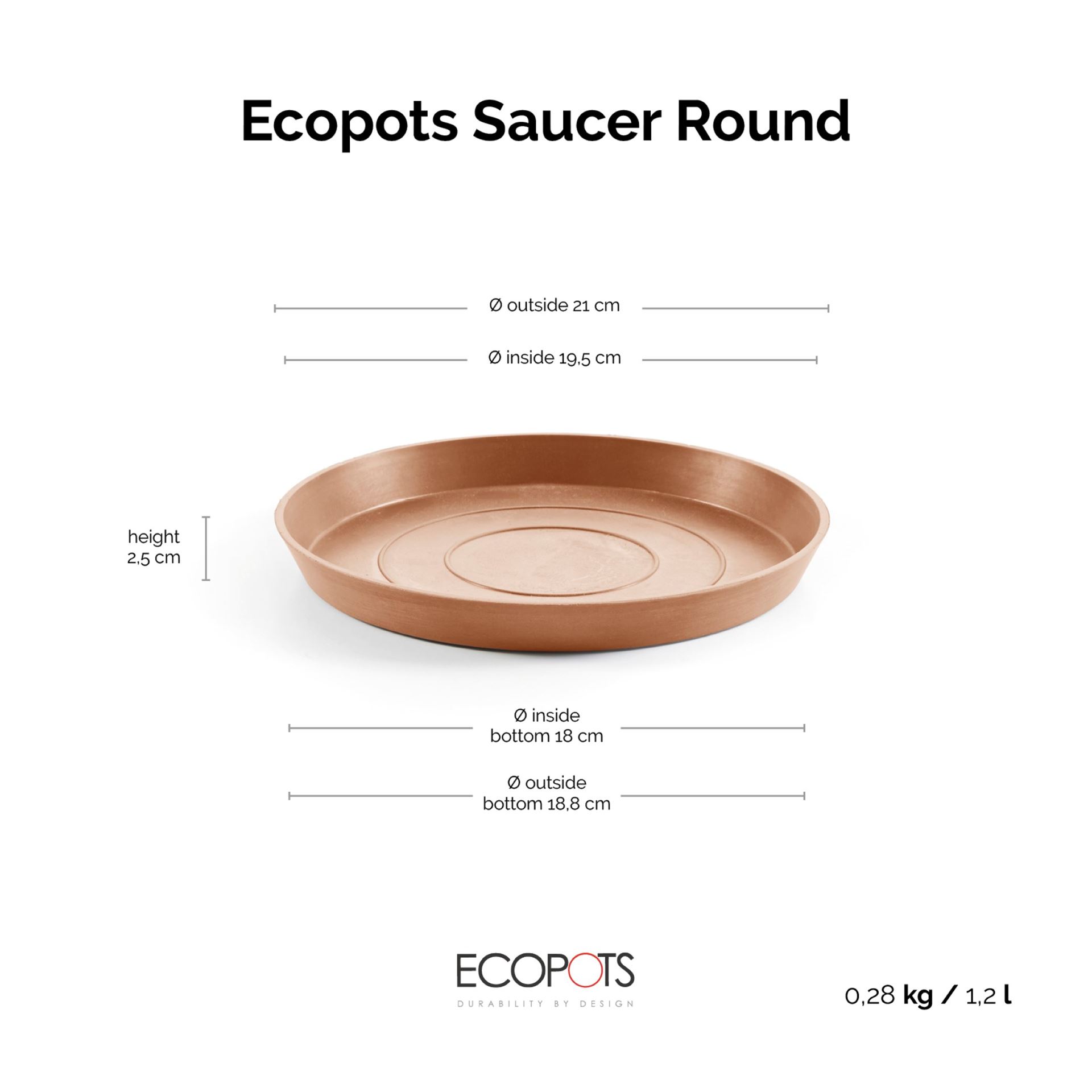 Ecopots-onderschotel-rond-terra-25-cm-H2-5-cm