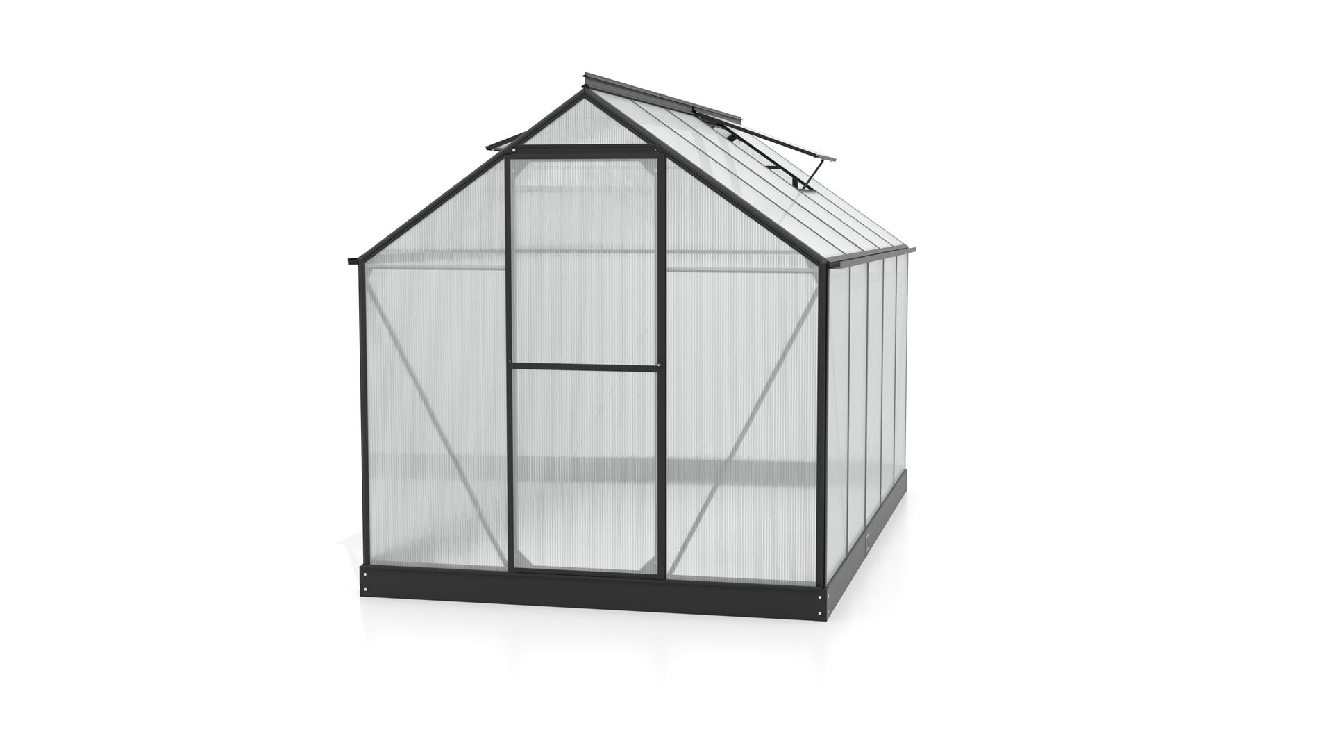 Triton-6200-HKP-6mm-zwart-Polycarbonaat-serre-Vrijstaand-B190-4-x-L315-x-H208-cm