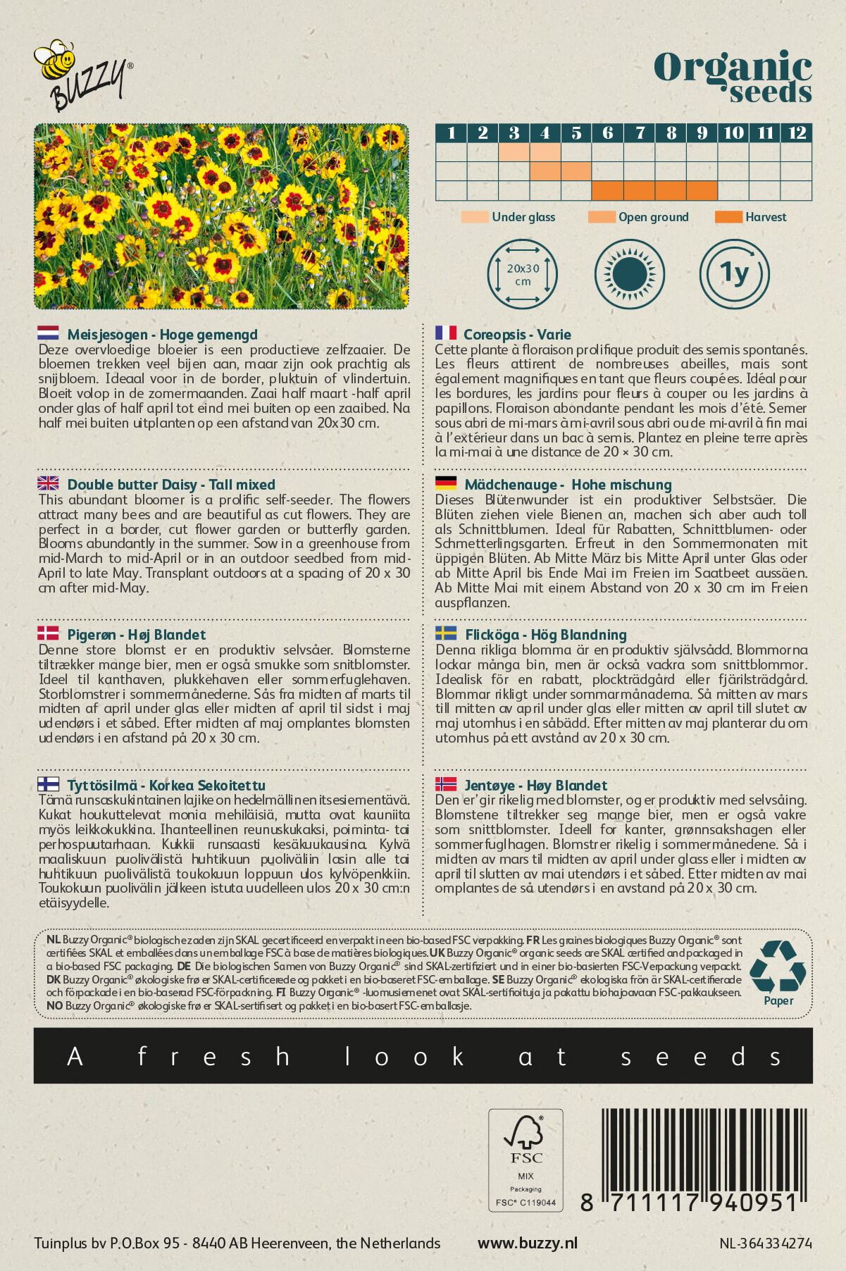 Buzzy-Organic-Calliopsis-hoge-gemengd-Coreopsis-