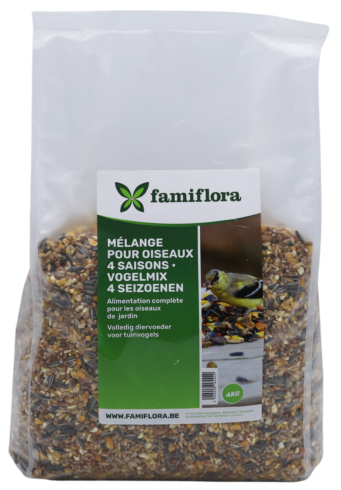 Famiflora Winter Scatter Food - 4kg - 4-Season Mixture - High Energy - Winter food for garden birds - Bird food
