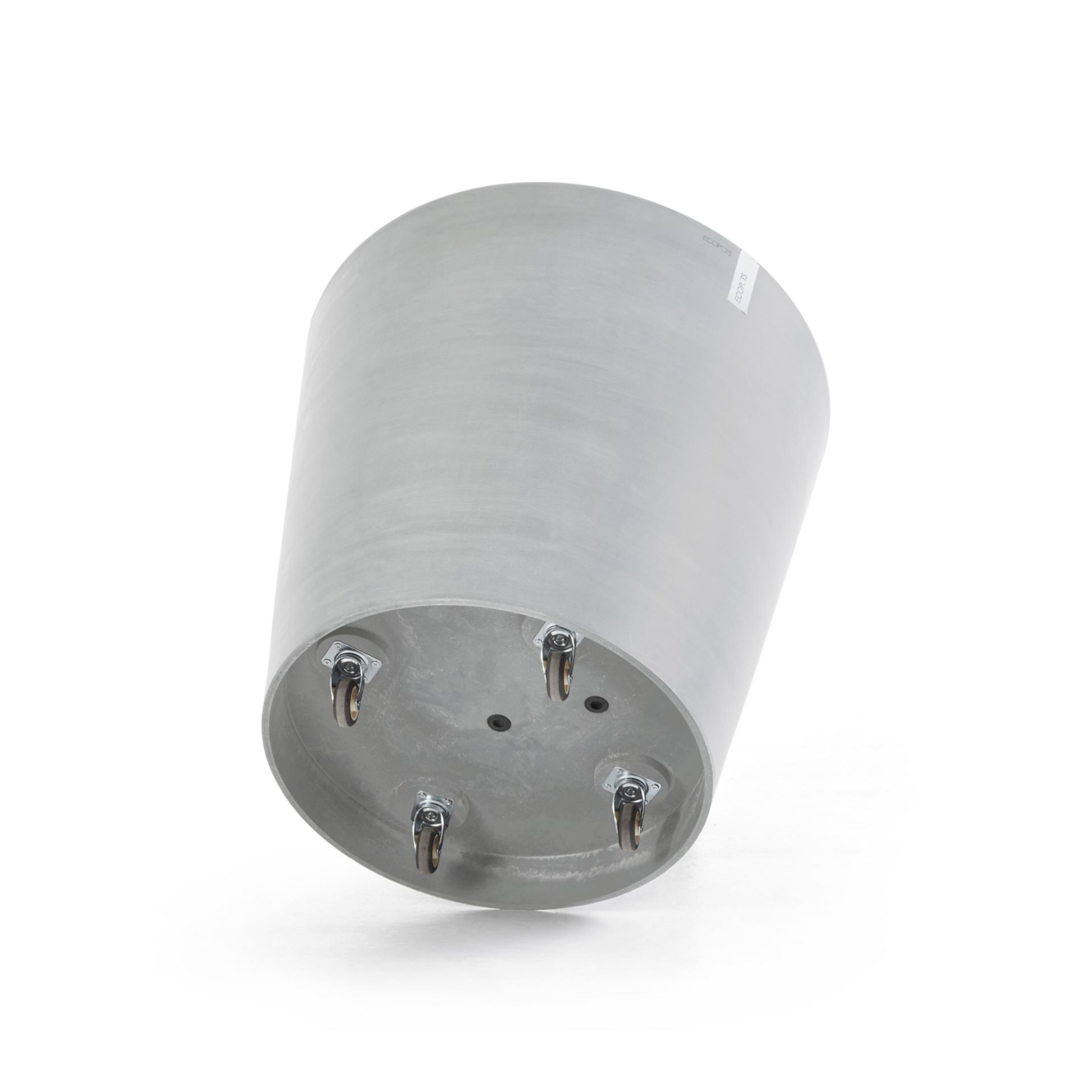 Ecopots flowerpot Amsterdam Wheels 60 - Round - White Grey - Diameter 60 x H56 cm