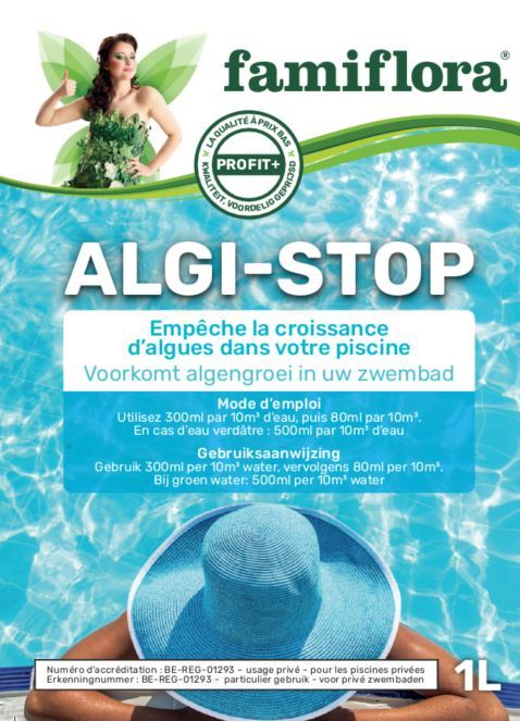 Famiflora Algi-Stop liquid 1L - Against algae growth in the pool!