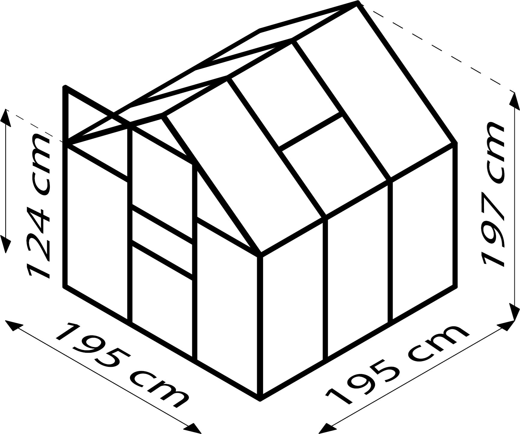 Venus-3800-veiligheidsglas-3mm-zwart-B195-x-L195-x-H197-cm