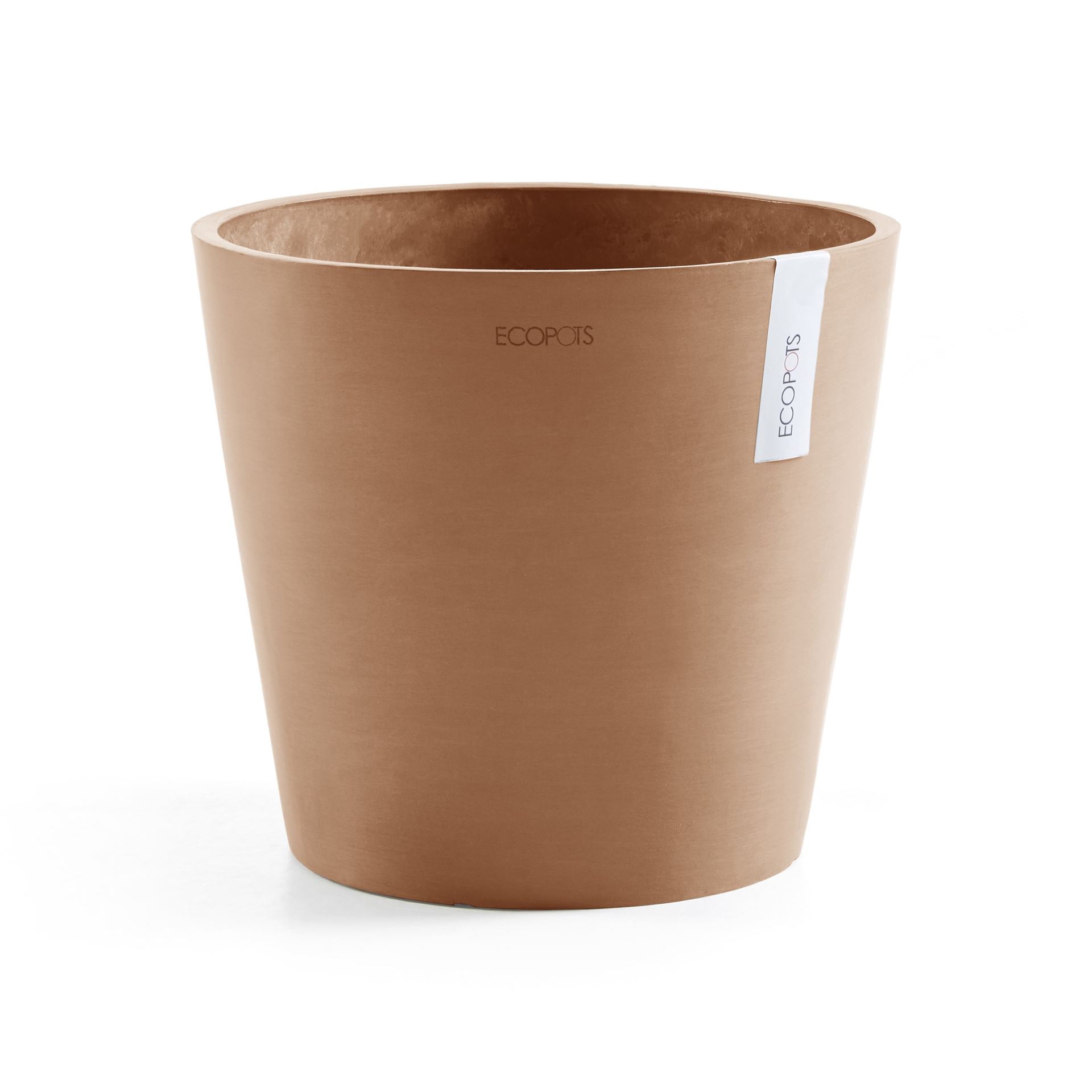 Ecopots Amsterdam 40 - Terra - Ø40 x H34,5 cm - Pot de fleurs rond en terre cuite