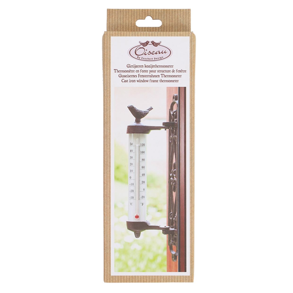 Wandthermometer-vogel-gietijzer