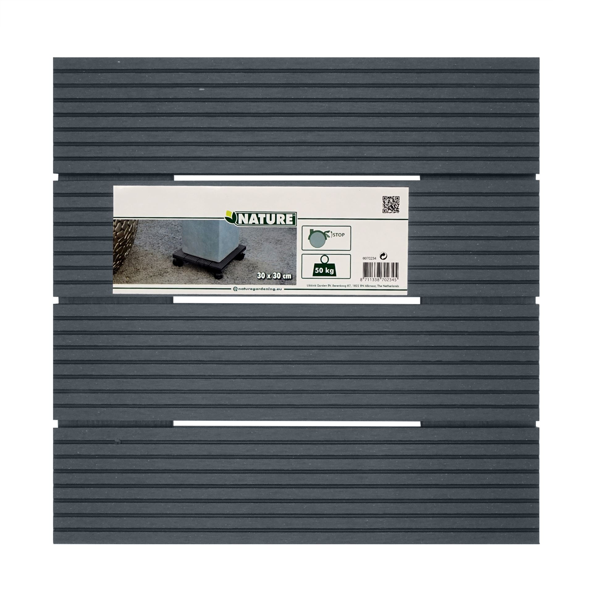 Planttrolley-WPC-antraciet-draaggewicht-50-kg-4-PP-40-mm-wielen-2-met-remmen-H7-x-30-x-30-cm