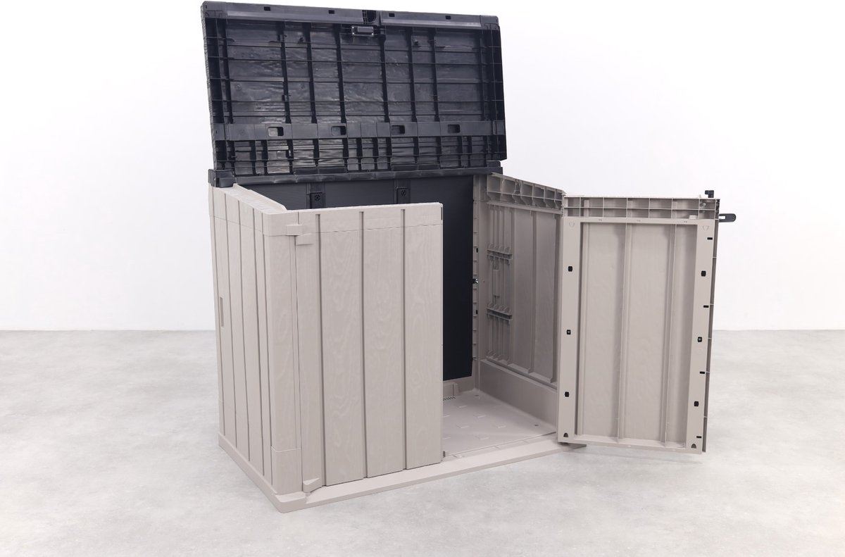 Kussenbox-Stora-Way-842L-Taupe-grijs-Donker-antraciet-Binnenmaat-113-4-x-63-4-x-95-4-Buitenmaat