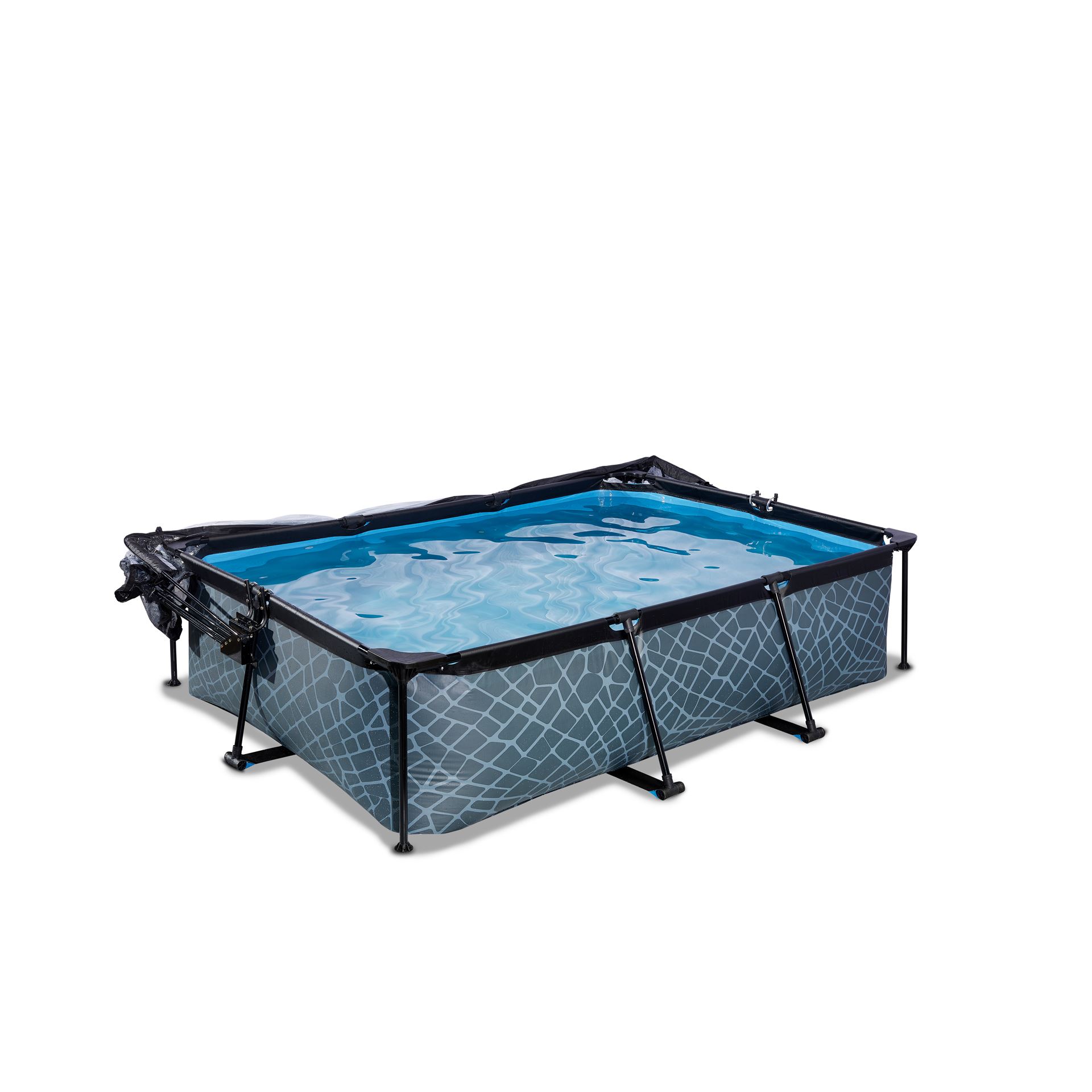 EXIT-Stone-zwembad-220x150x65cm-met-filterpomp-en-overkapping-grijs