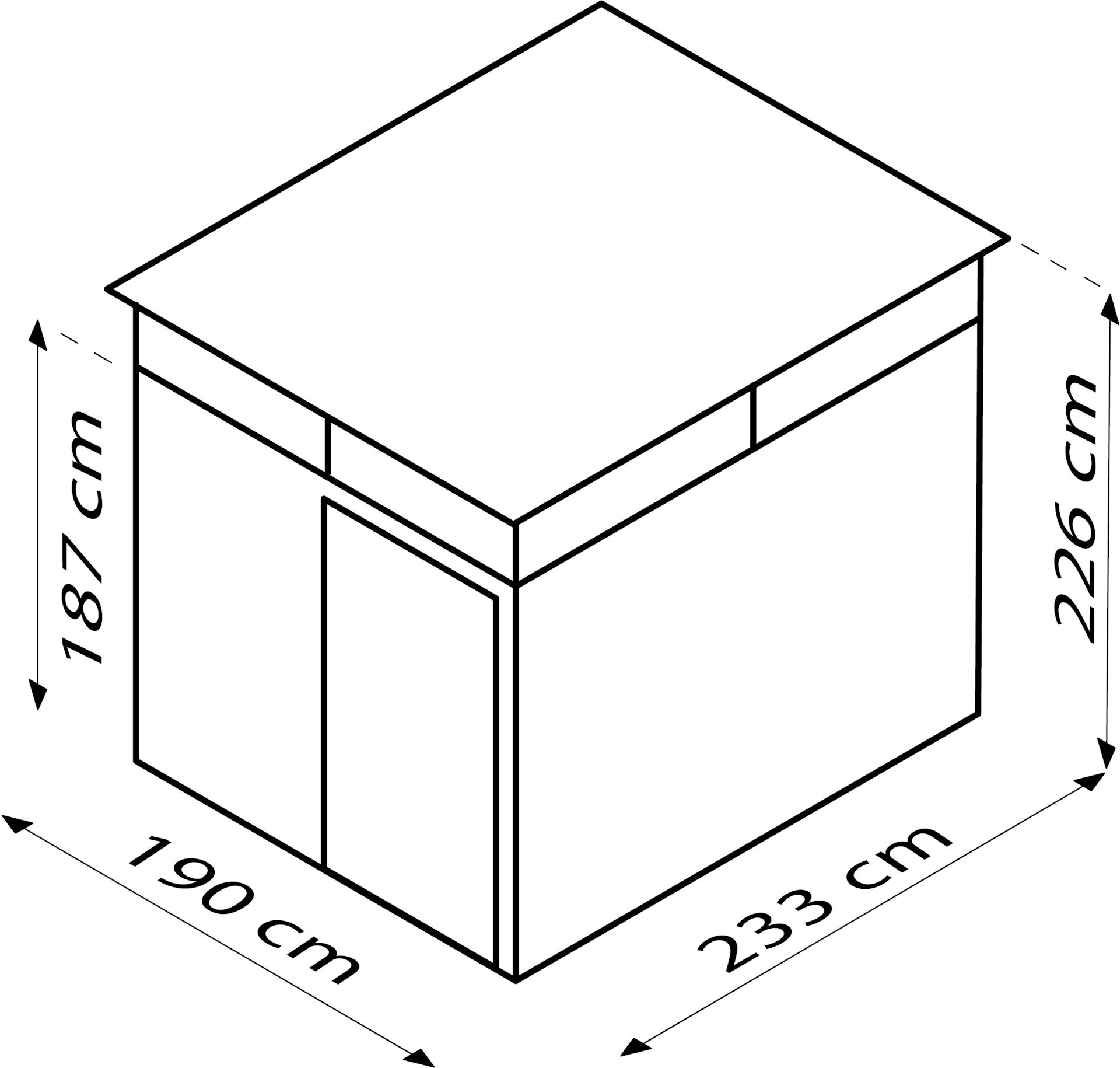 Tuinberging-Rheinfelden-78-antraciet-matt-Tuinberging-metaal-B190-x-L233-x-H226-cm
