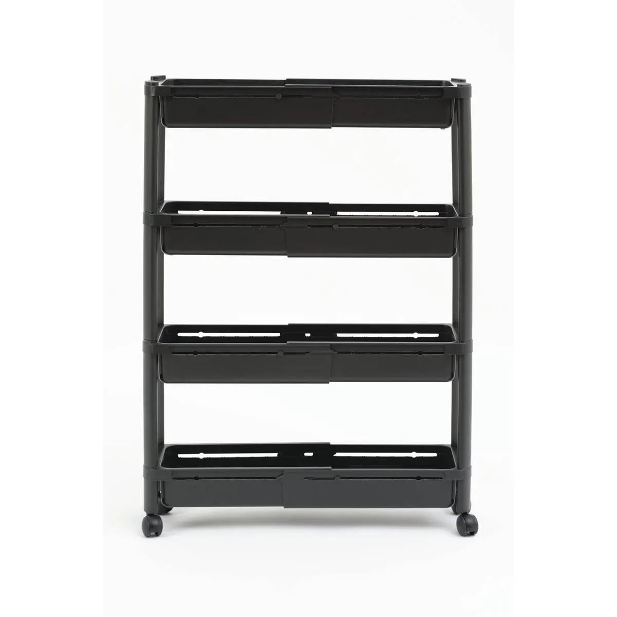 Zwarte-4-laags-uitschuifbare-PP-trolley
