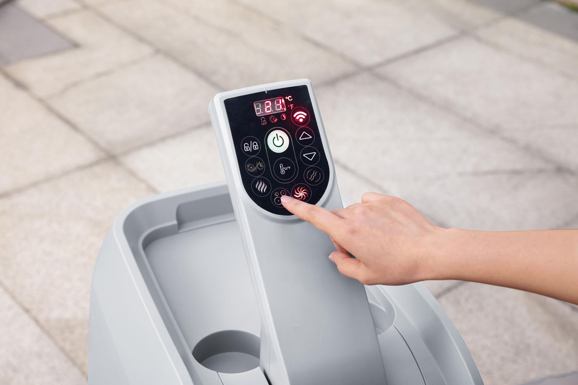 Bestway Lay-Z-Spa Santorini Energy-Efficient Smart HydroJet Pro - 5-7 personen - energiezuinig!