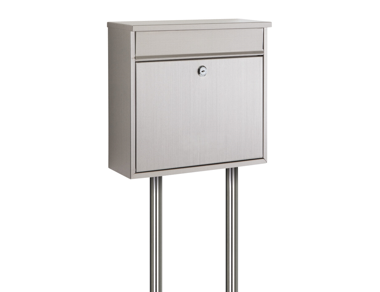 Practo Garden brievenbuspaal inox inox - Brievenbussen - 4x4x151cm