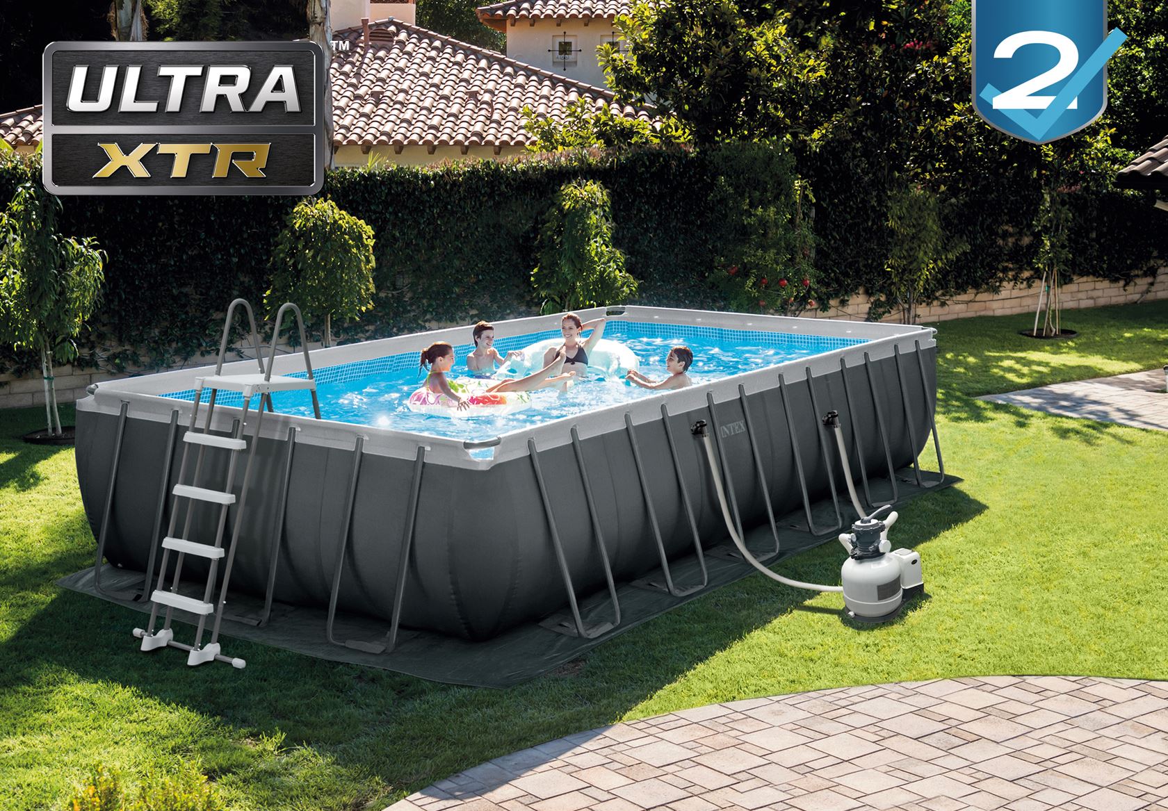 Intex Ultra XTR Frame Set piscine hors sol - rectangulaire - L732 x L366 x H132 cm