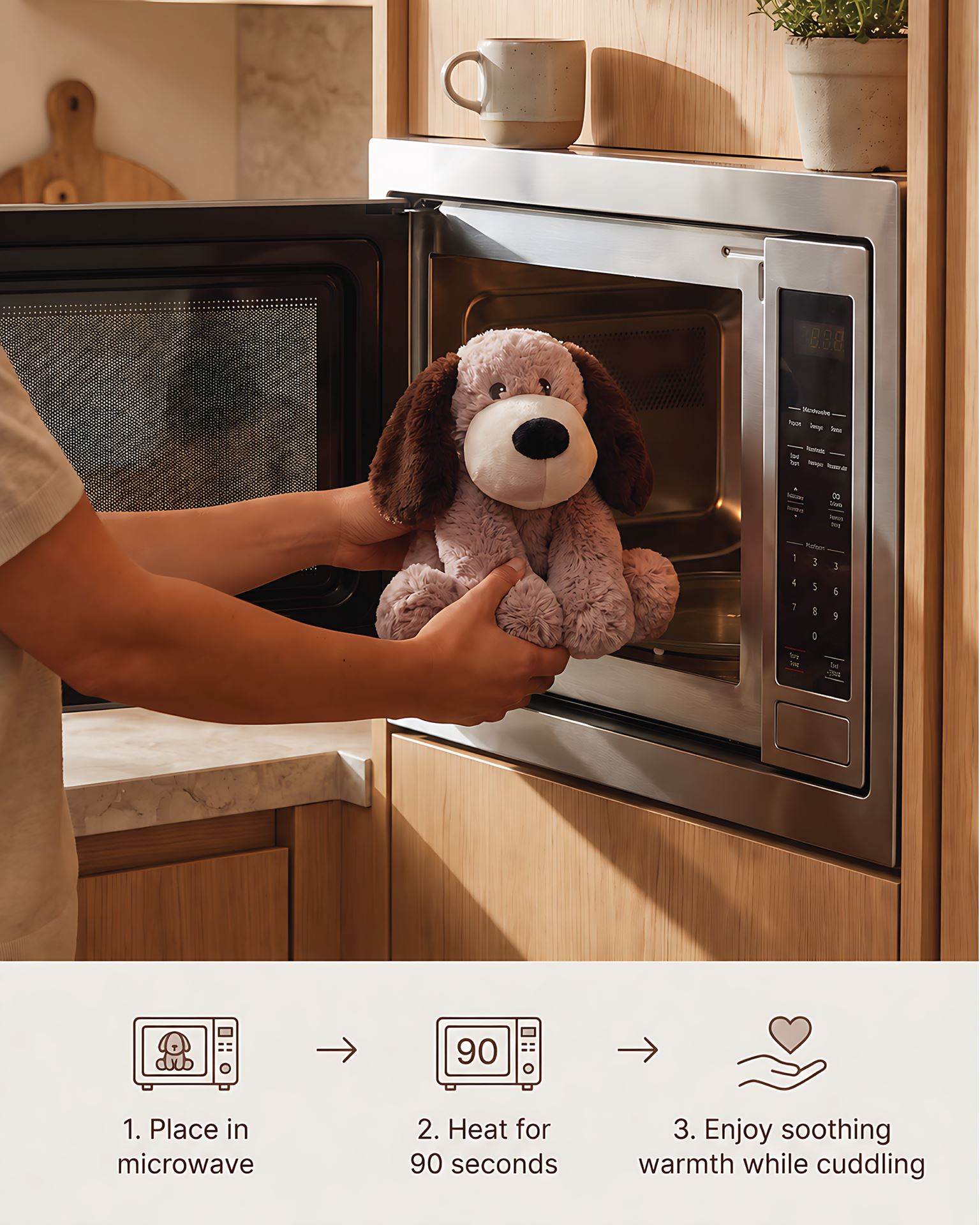 Warmies-hond-bruin