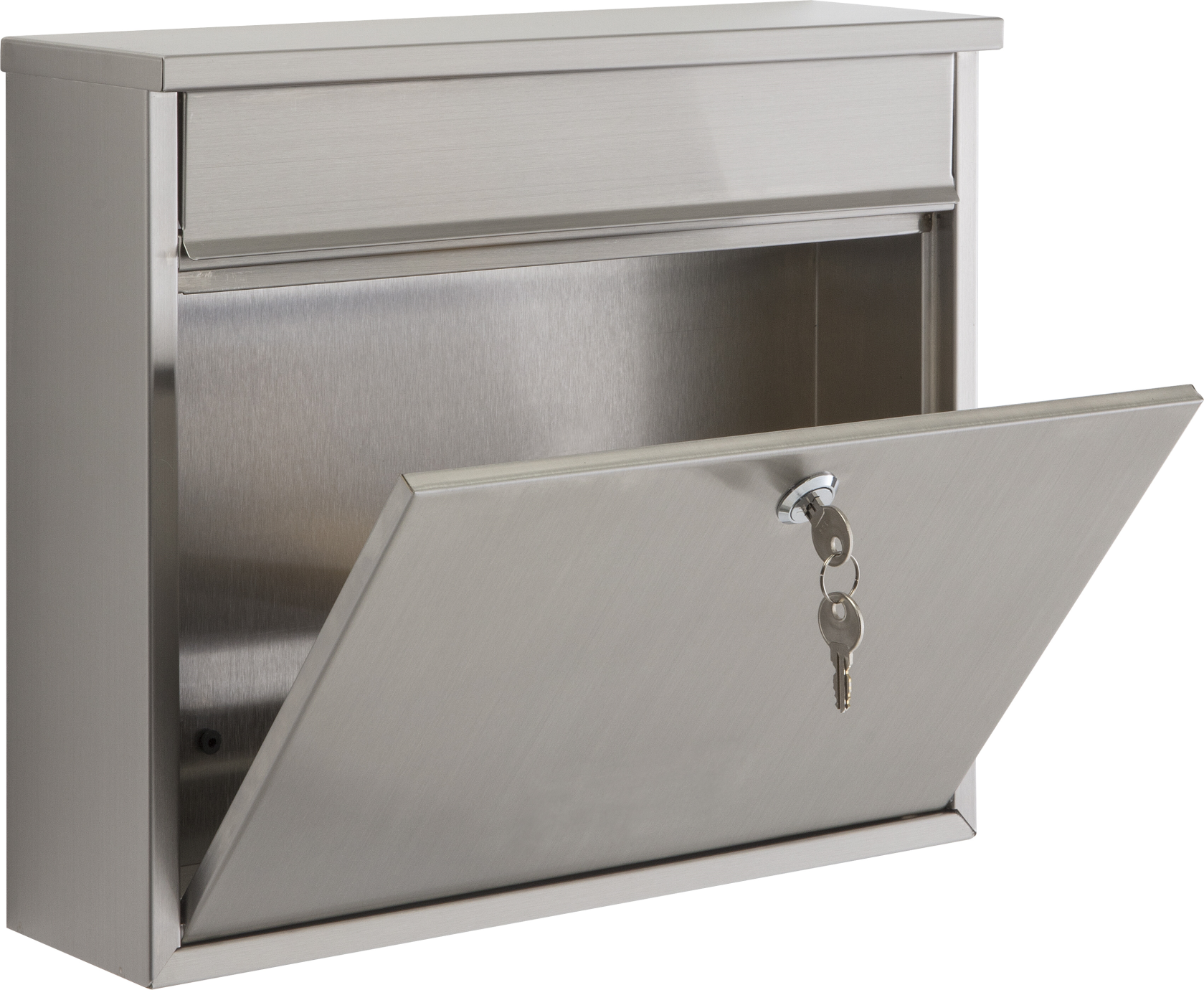 Practo Garden atlanta inox - Brievenbus in inox - 10x36x31cm