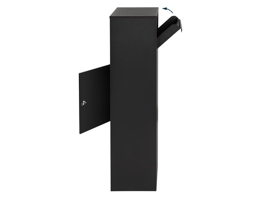 Famiflora package mailbox BOX with key lock - matte black - 105 x 39 x 27 cm - top quality!