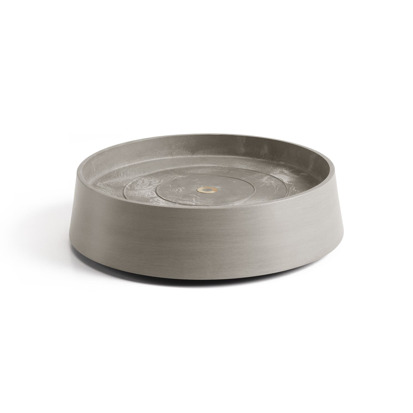 Ecopots onderschotel op wielen Oslo- Rond - Taupe - Diameter 32,2 x H8,5 cm