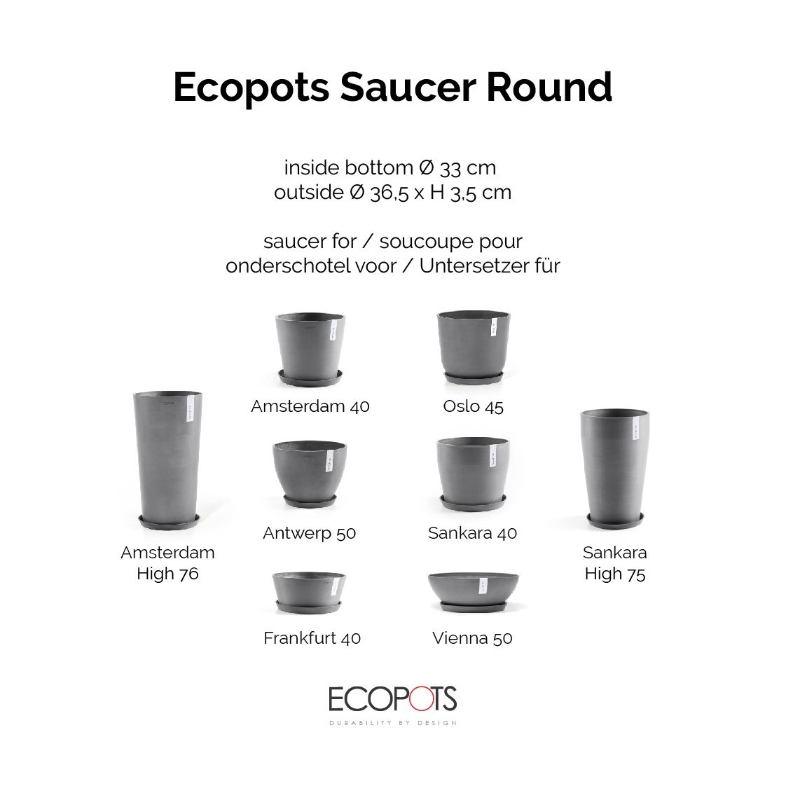 Ecopots-onderschotel-rond-grey-40-cm-H3-5-cm