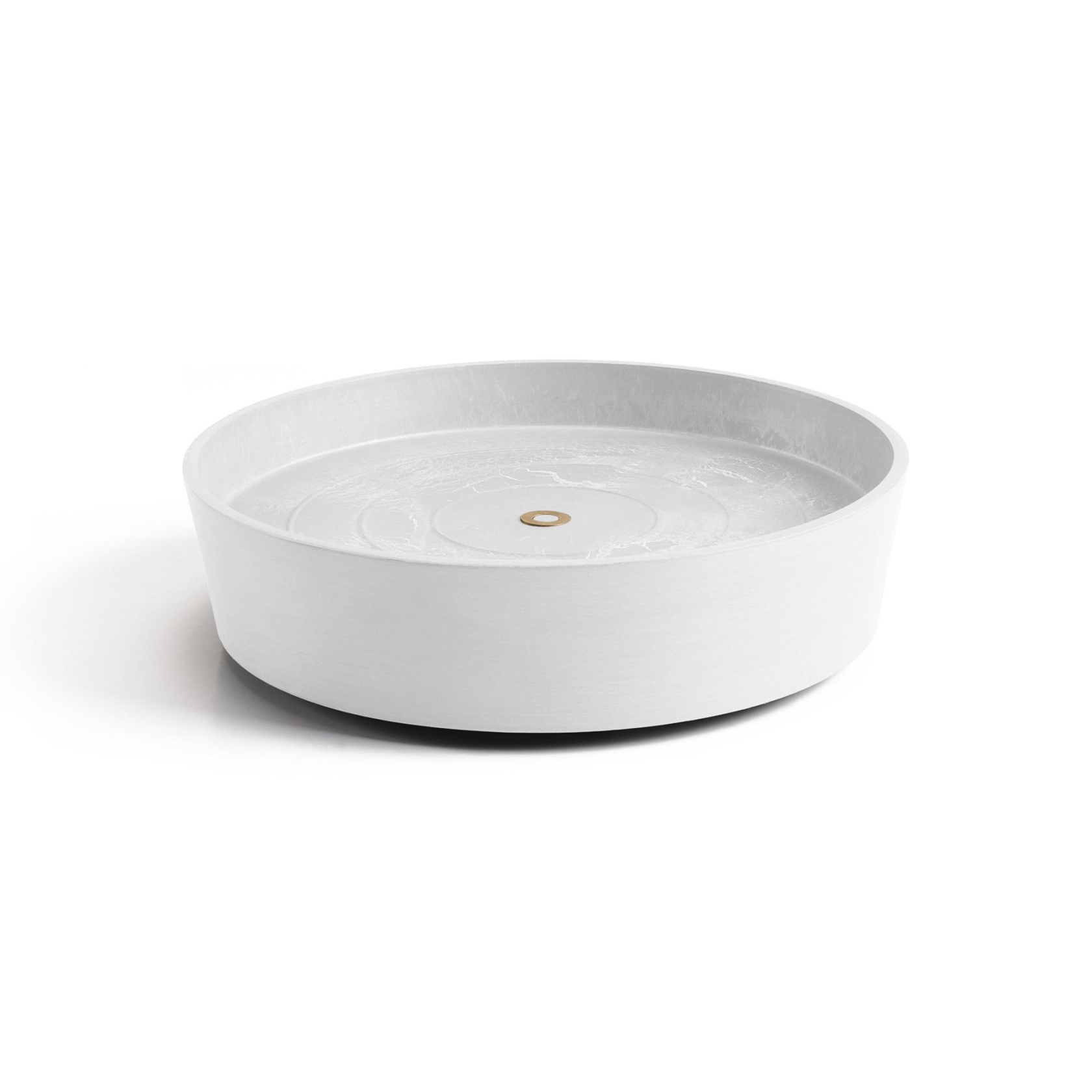 Ecopots onderschotel op wielen - Rond - Pure White - Diameter 34,1 x H9 cm