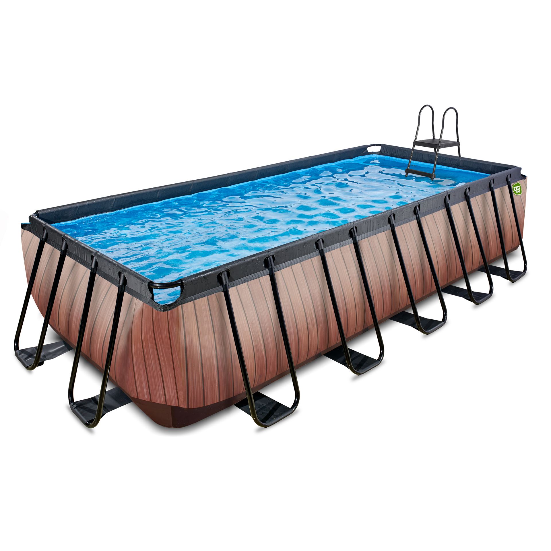 EXIT Piscine hors-sol en bois - rectangulaire - L540 x B250 x H122 cm