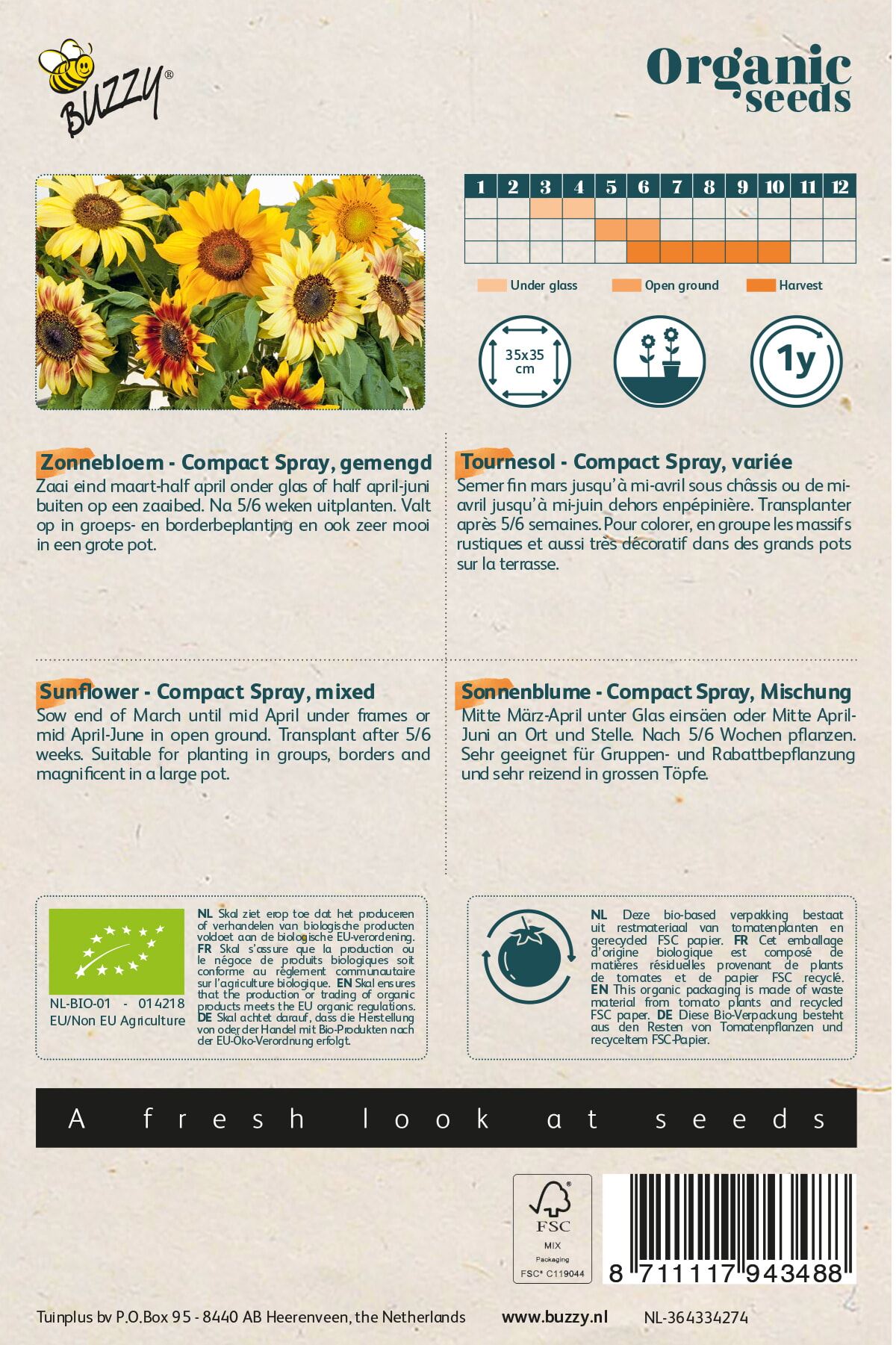 Bio-zonnebloemdwarf-Spray-mixed