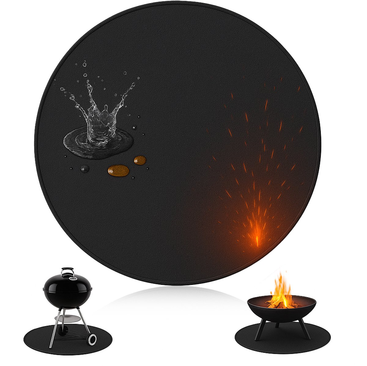 HEAT Outdoor Living BBQ Mat - Round - Ø 100 cm