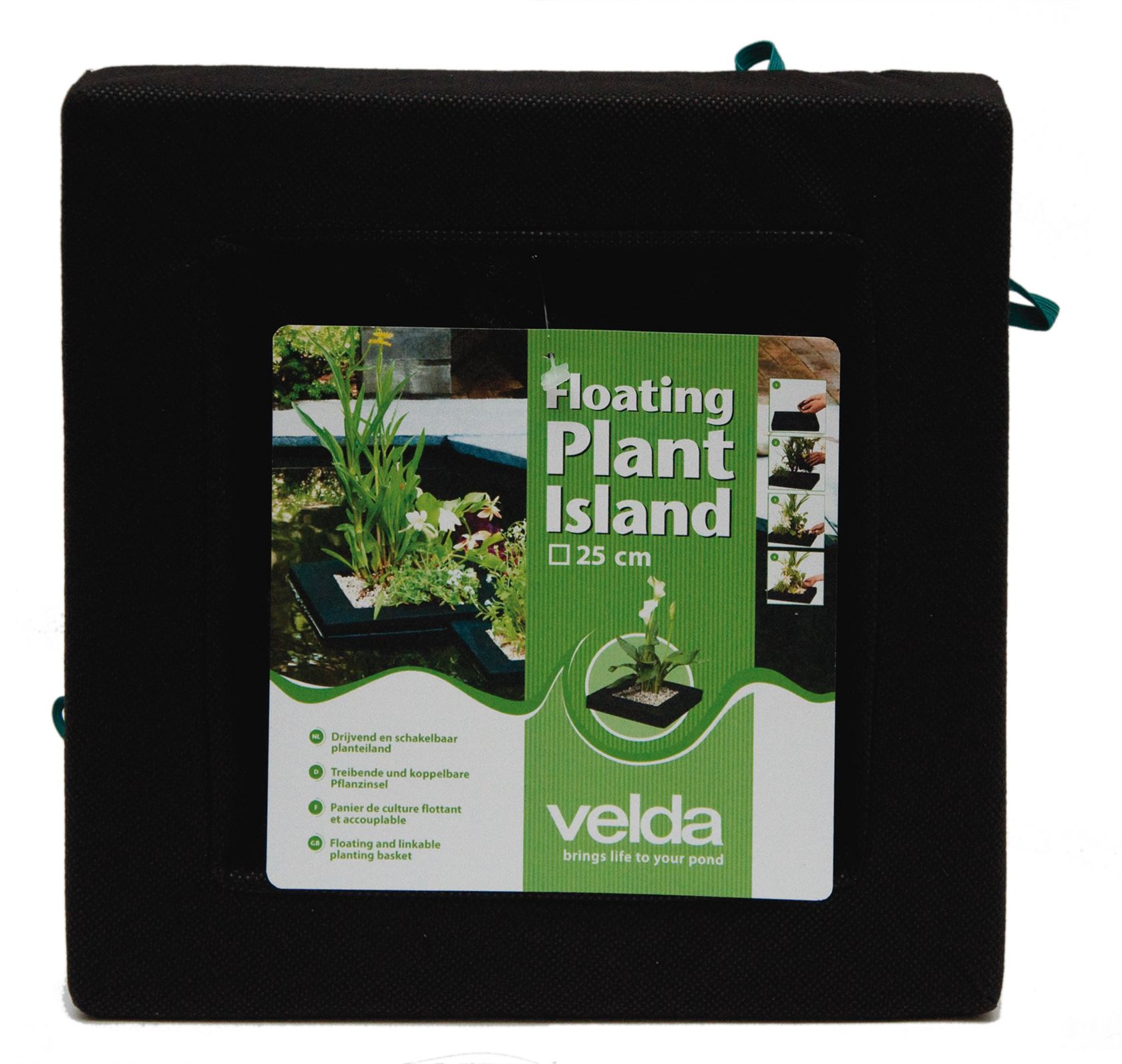 Velda Floating Plant Island vierkant 25cm - drijvend en schakelbaar planteneiland
