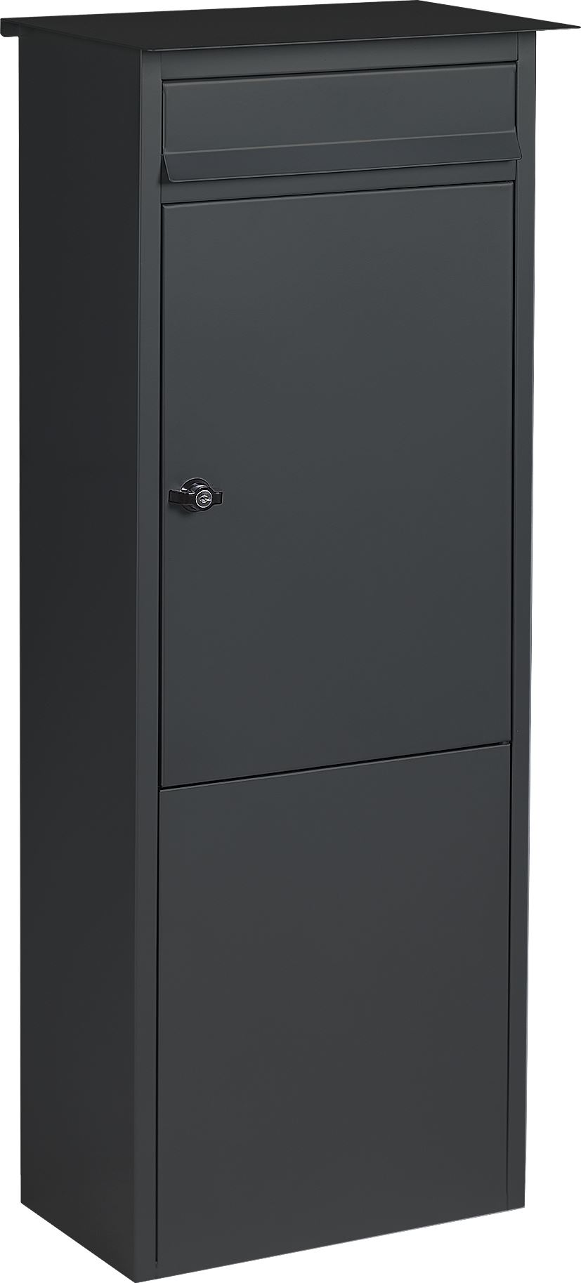 Practo Garden frankfurt matt black matt black - Freestanding mailbox - 29x38x100cm - RAL 9005 MAT