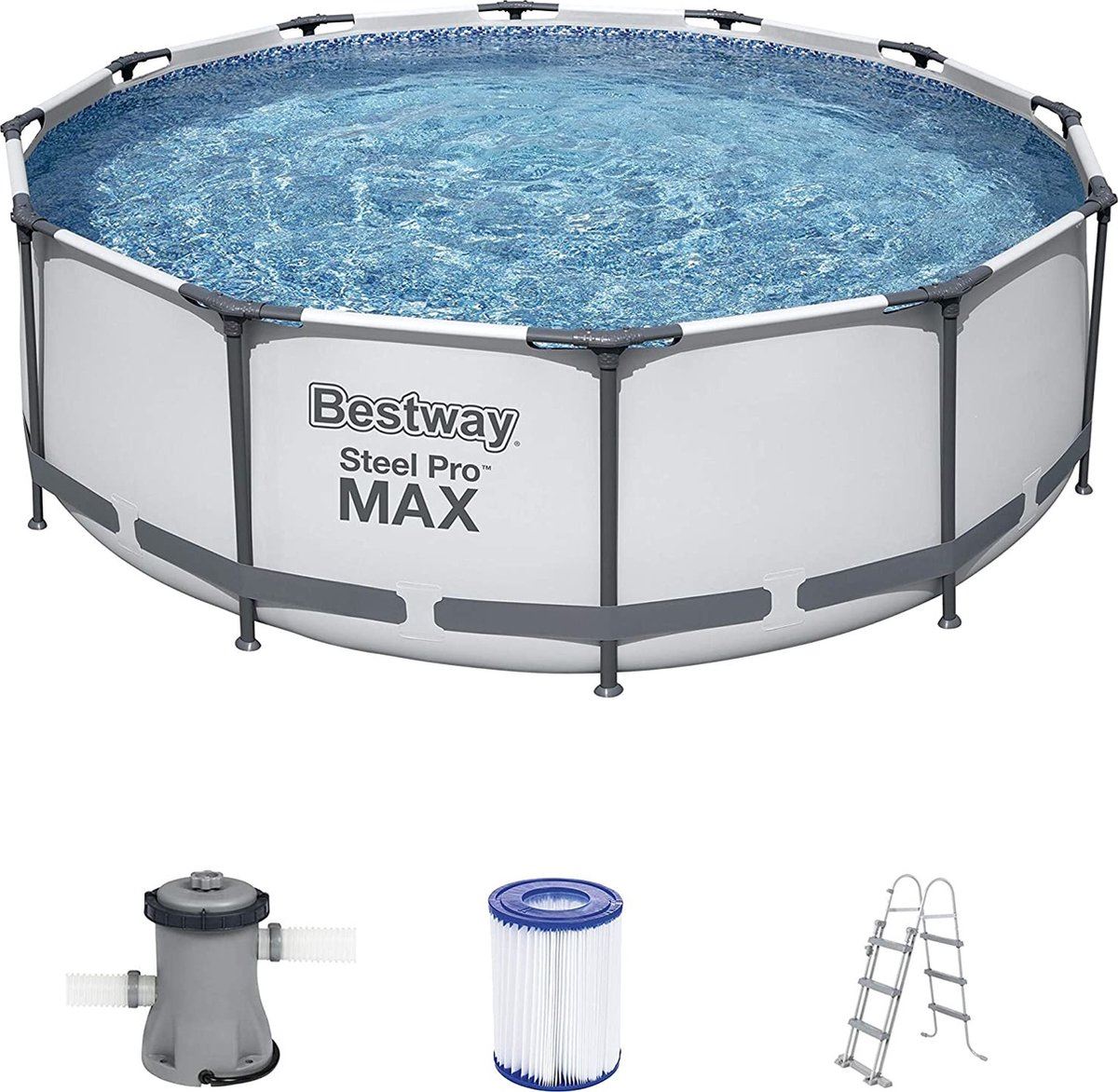 Steel-Pro-Fr-Pool-filtercart-3-66m-x-1-0m-Zwembad-Bestway-Steel-Pro-Max-ronde-366x100-cm