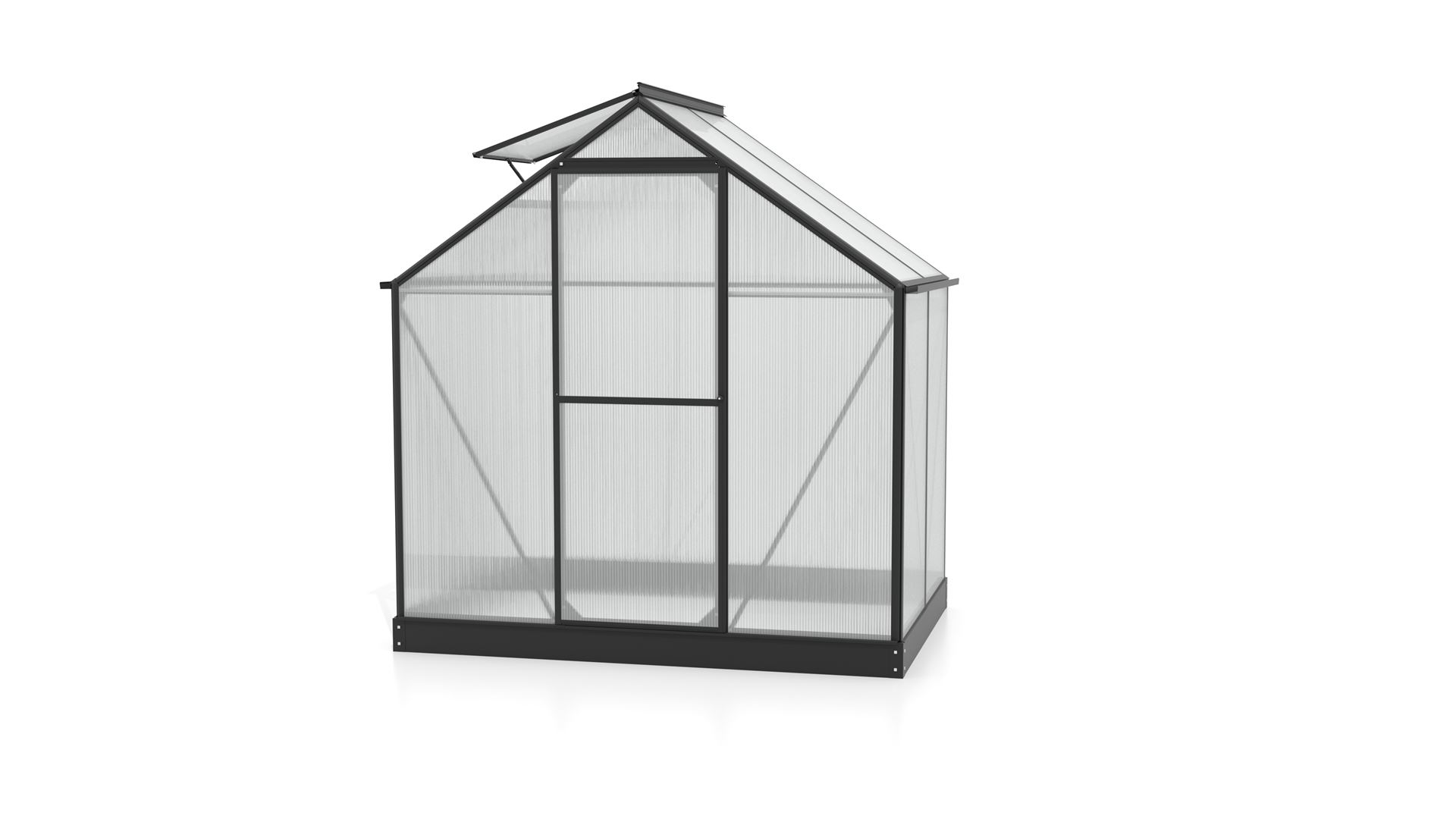 Triton-2500-HKP-6mm-zwart-Polycarbonaat-serre-Vrijstaand-B190-4-x-L128-9-x-H207-cm