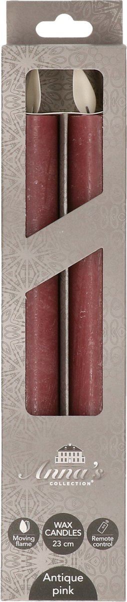 Dinerkaars-Rustiek-H23cm-2stuks-roze