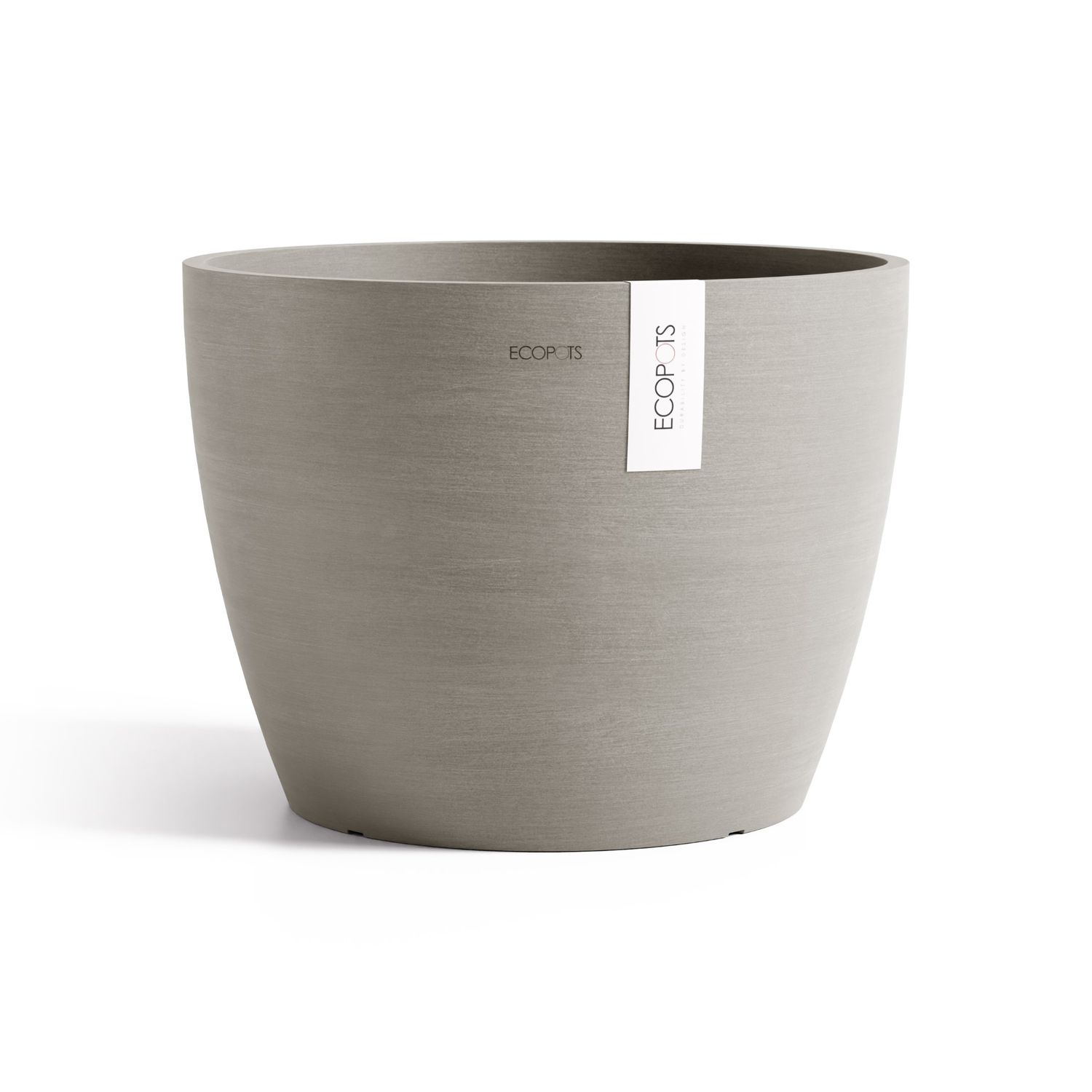 Ecopots pot de fleurs Stockholm 45 - Rond - Taupe - Ø45 x H34,2 cm