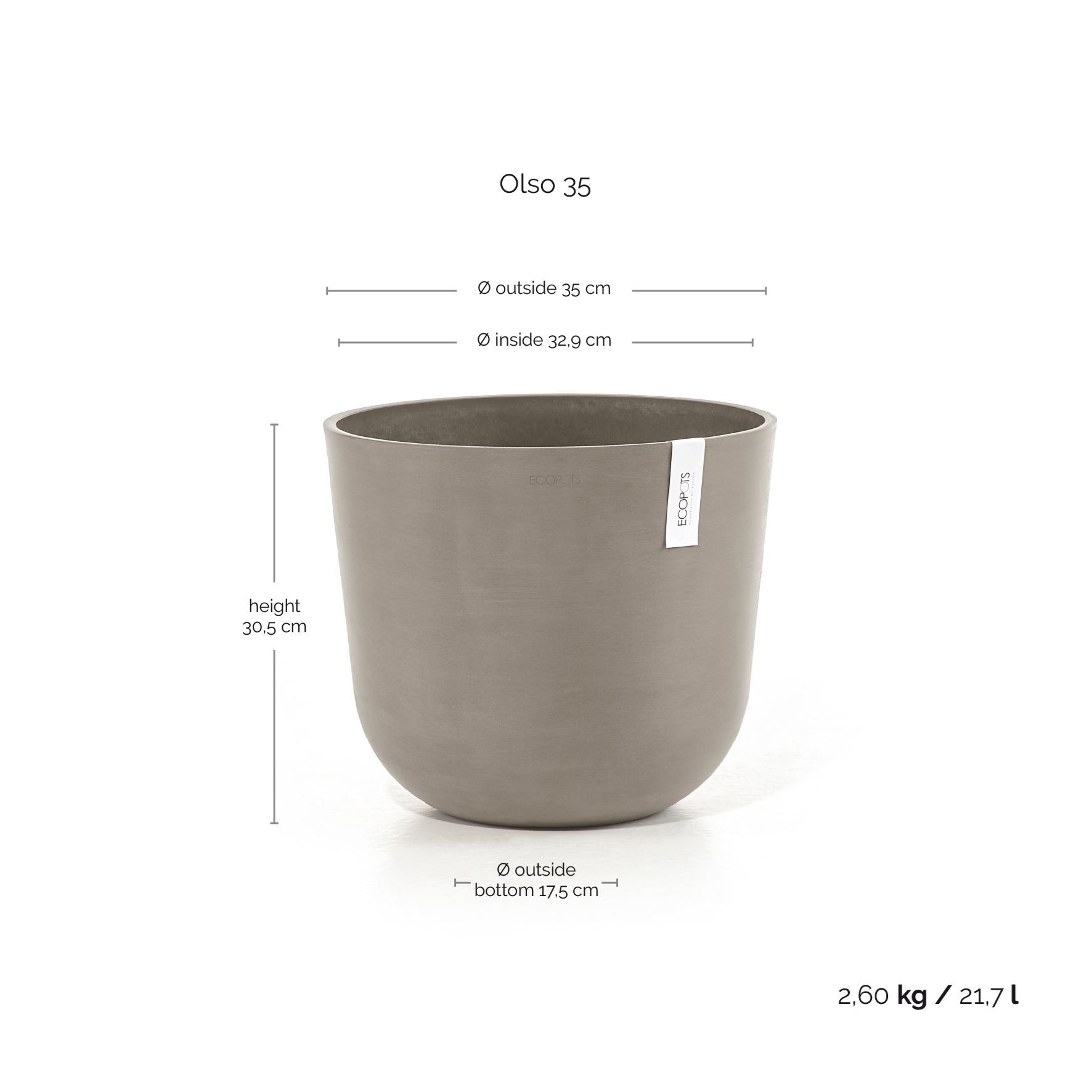 Ecopots-oslo-taupe-35-cm-H30-5-cm