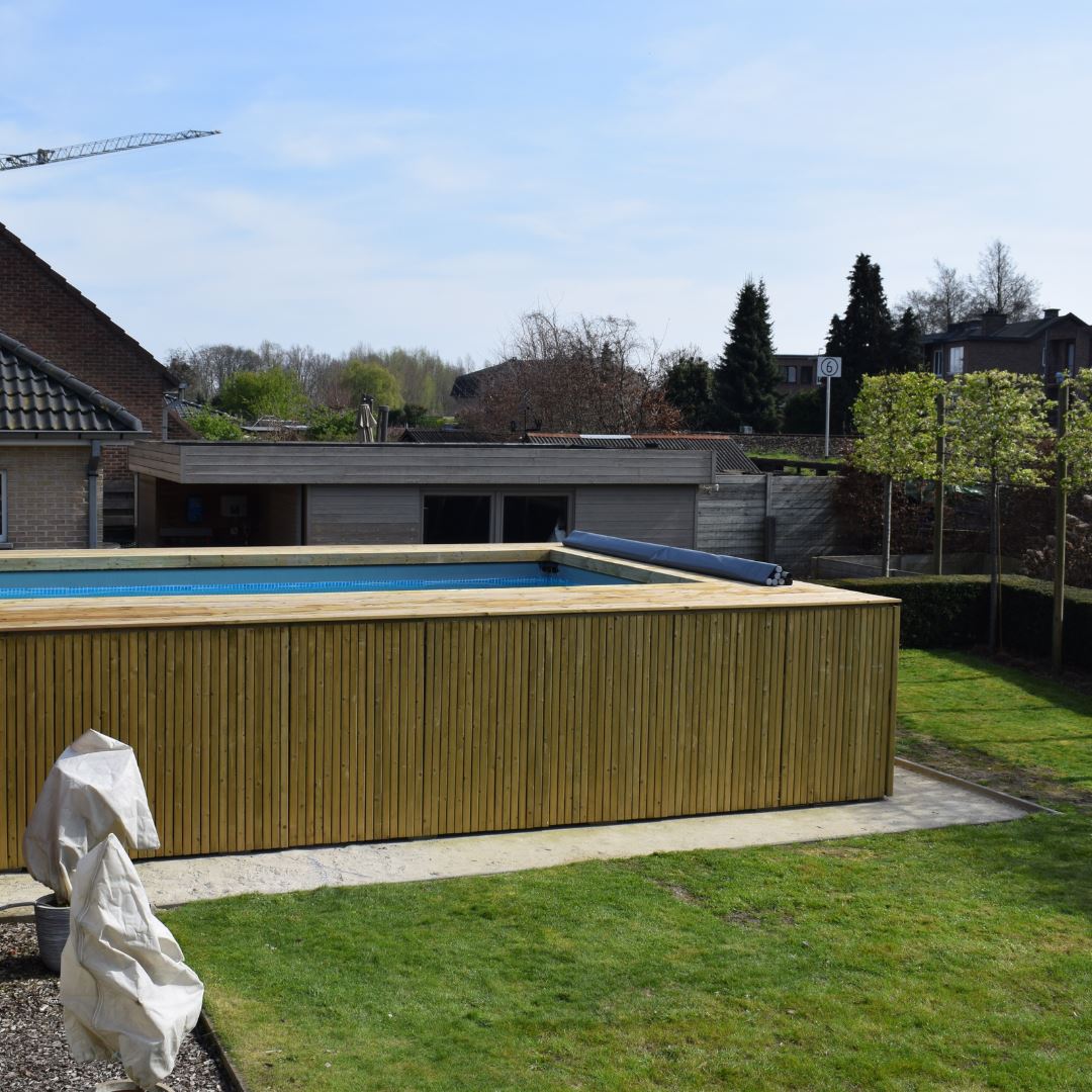 Simpool 7 - houten zwembadomkadering startpakket - L862 x B500 x H145 cm Simpool-7-startpakket-houten-omkadering-LxBxH-860x500x145cm