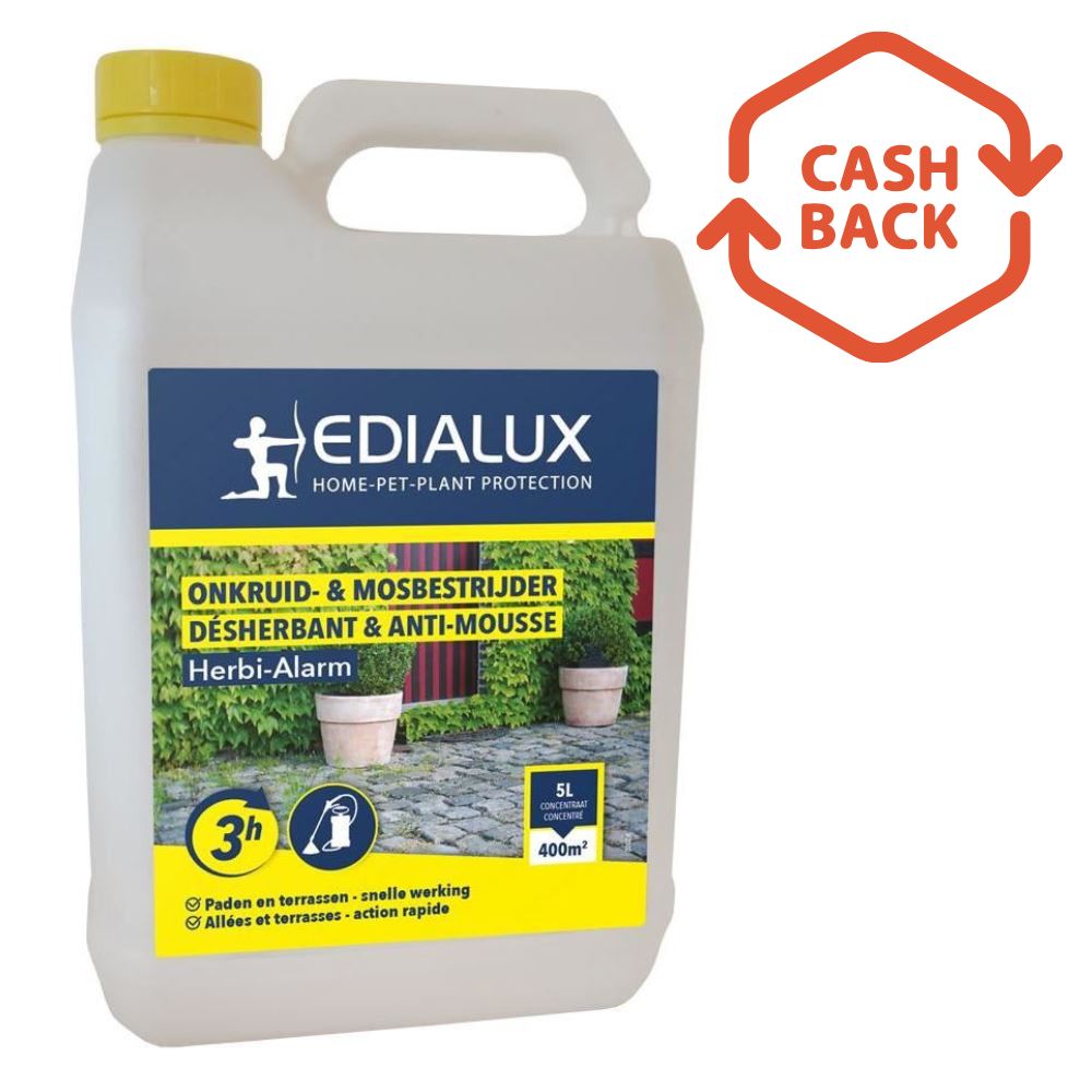 Edialux Herbi-alarm pad & patio 5 L - total weed and moss killer