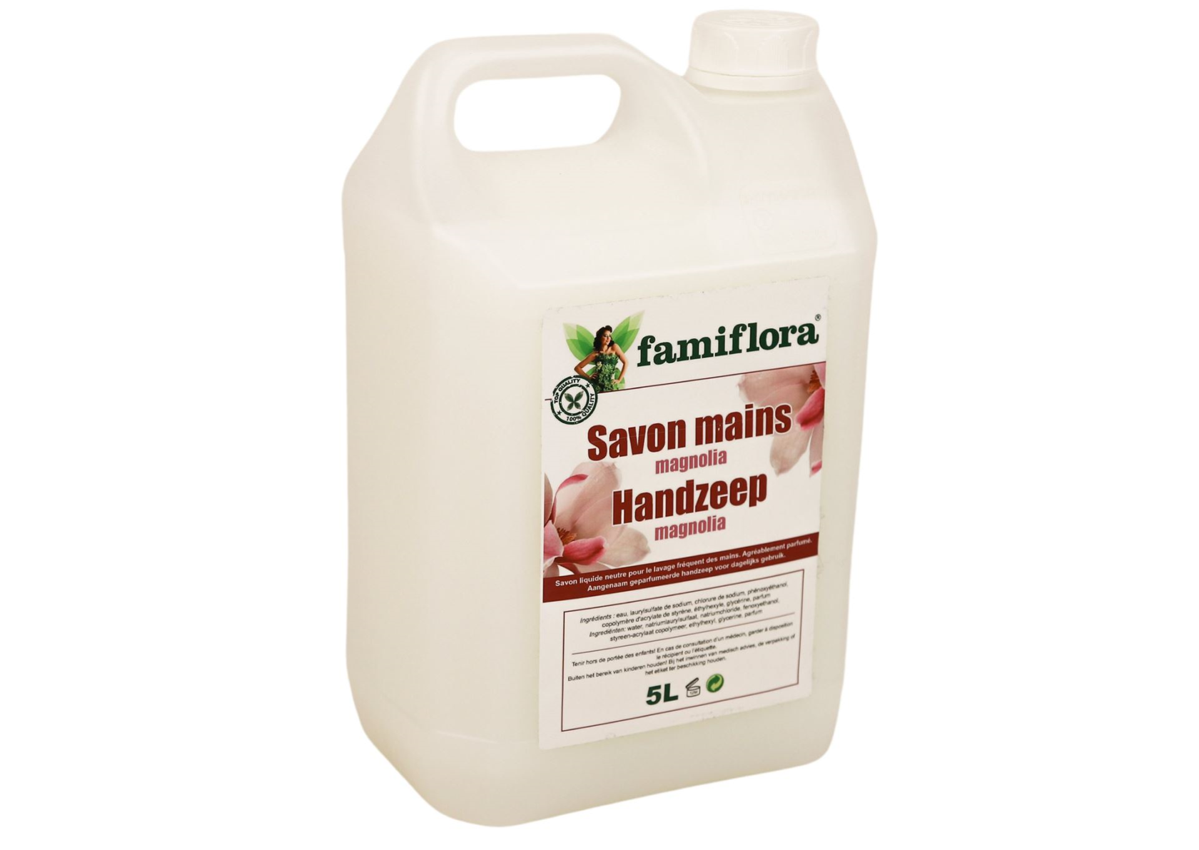 Famiflora magnolia hand soap - Large pack of 5 liters