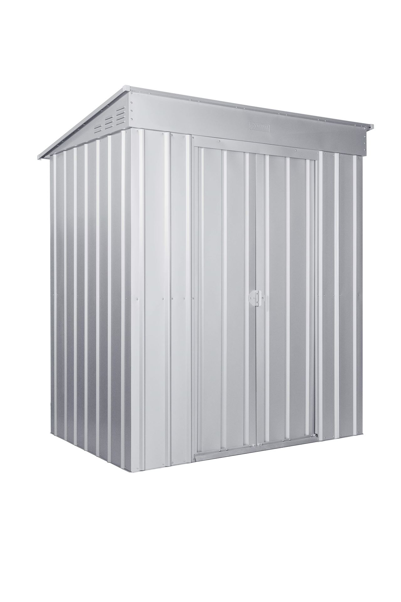 Schuin-dak-Skillion-64-zilver-metallic-Tuinberging-metaal-B171-x-L113-x-H199-cm